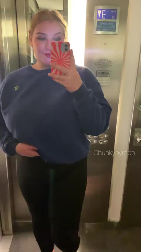 Could I Flash You My Big Tits In An Elevator Scrolller