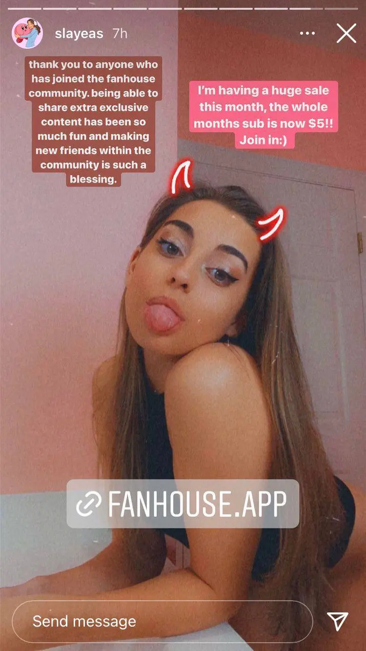 Hot pic from her story.