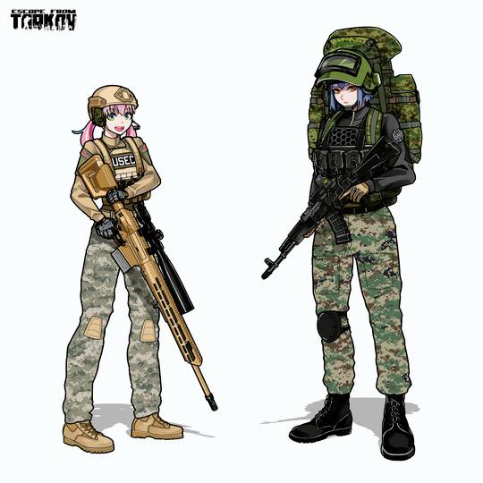 I drew a USEC and a BEAR pmc [Escape From Tarkov] | Scrolller