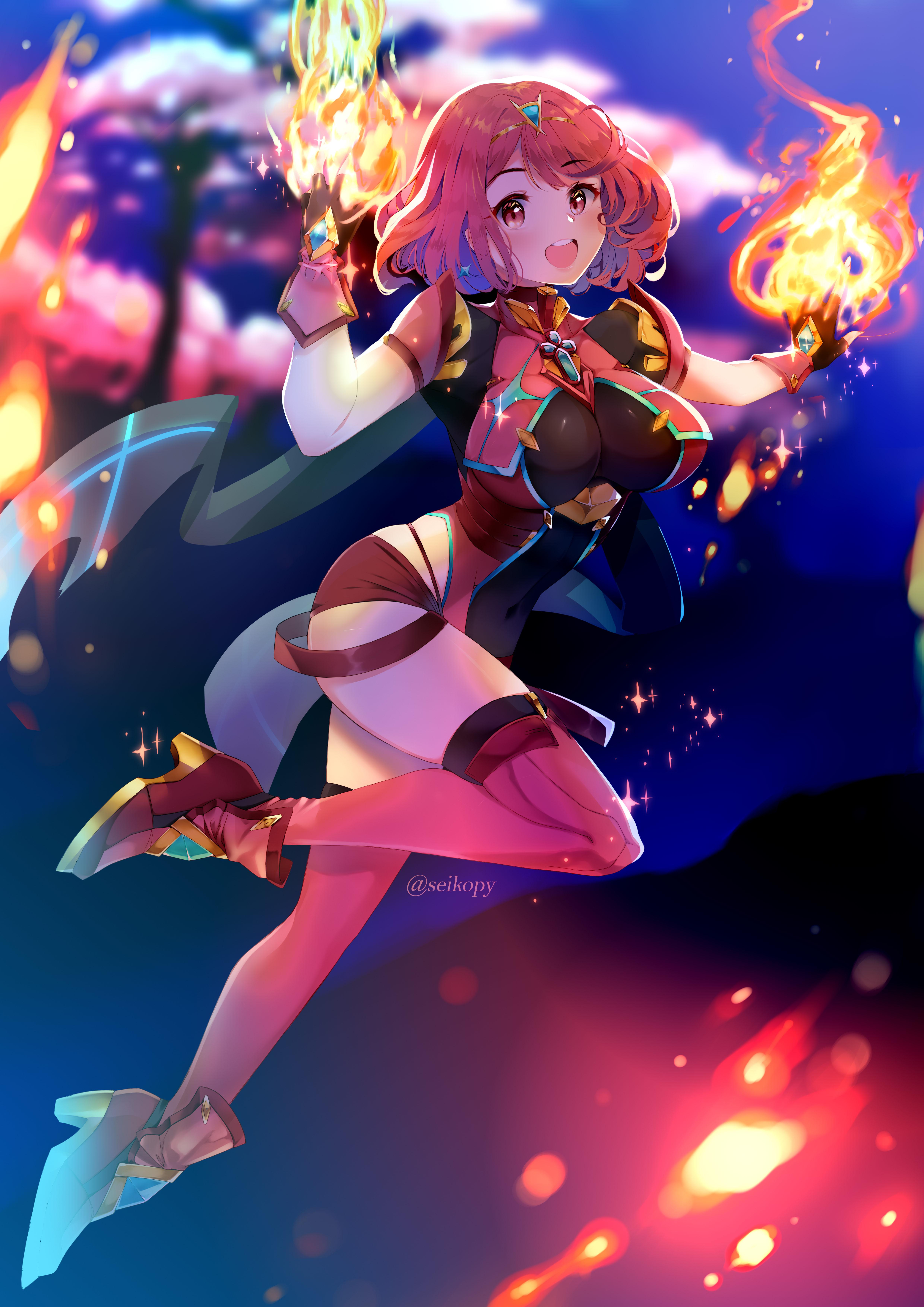I paid a commission of Pyra artwork made by: Seikopy | Scrolller
