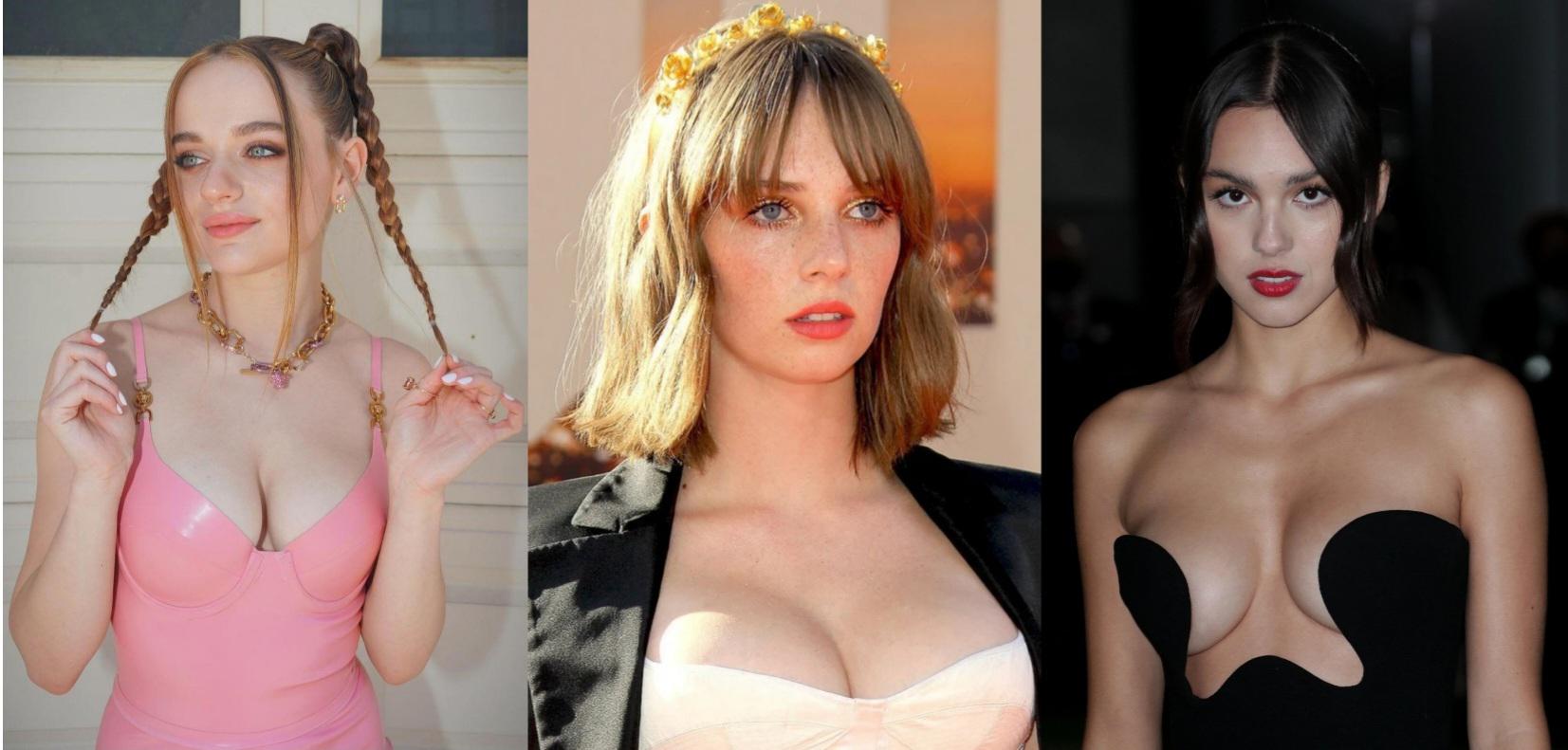 Joey King, Maya Hawke, Olivia Rodrigo.1. to to lick her pussy until she  squirts all over you.2. one to fuck in her pussy as you finger her ass, you  cum deep inside her.3. to place in bondage and troathfuck while you play  with her tits, you make her swallow your