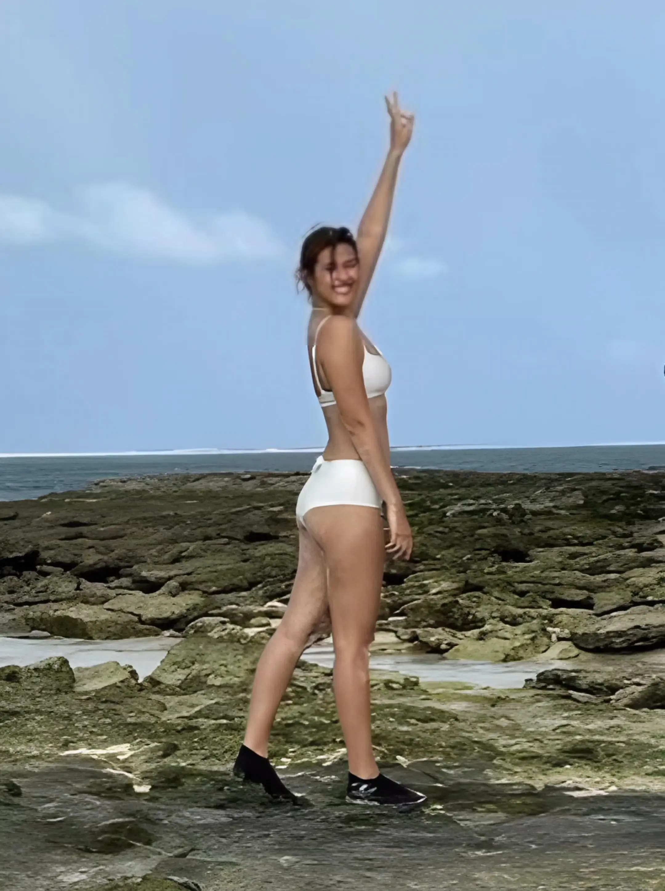 Liza Soberano white bikini [UPSCALED]