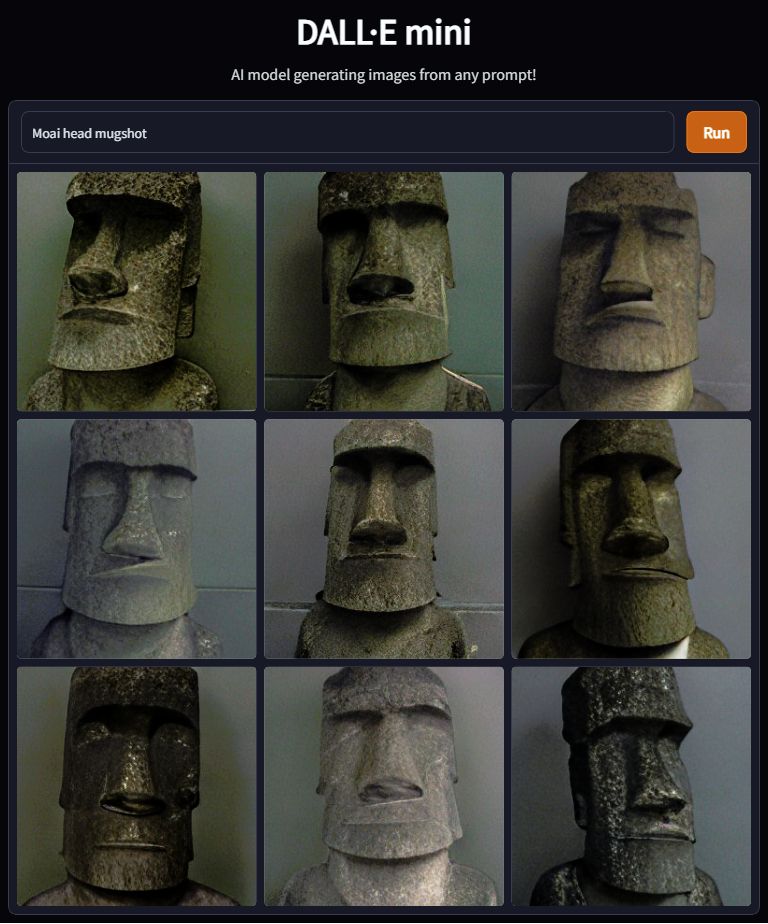 Moai Head Mugshot Scrolller