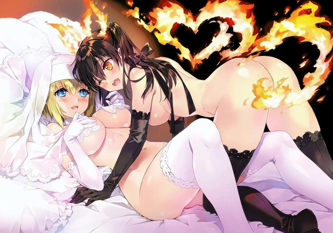 Lesbians nun hentai фото 25