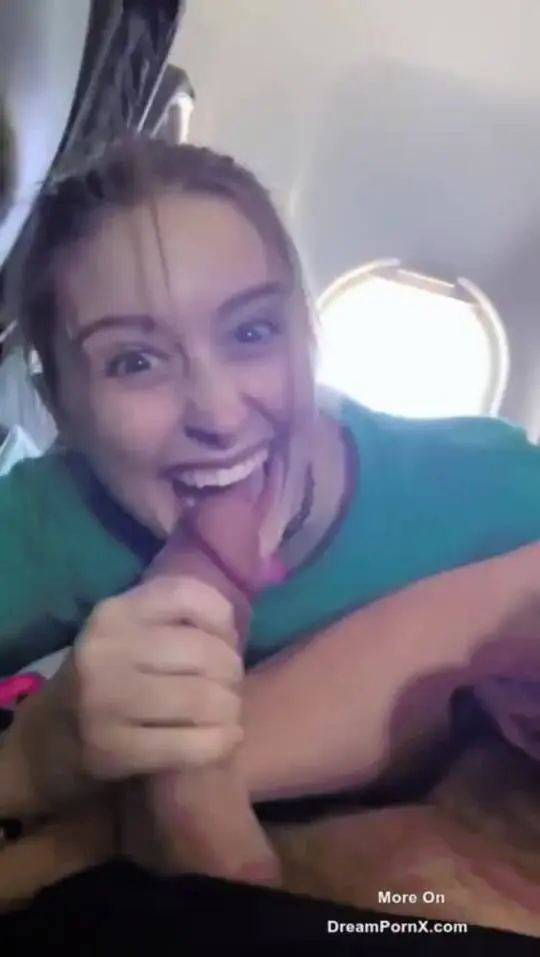 Pretty Teen Sucks A Big Cock On A Public Plane In Front Of Everybody