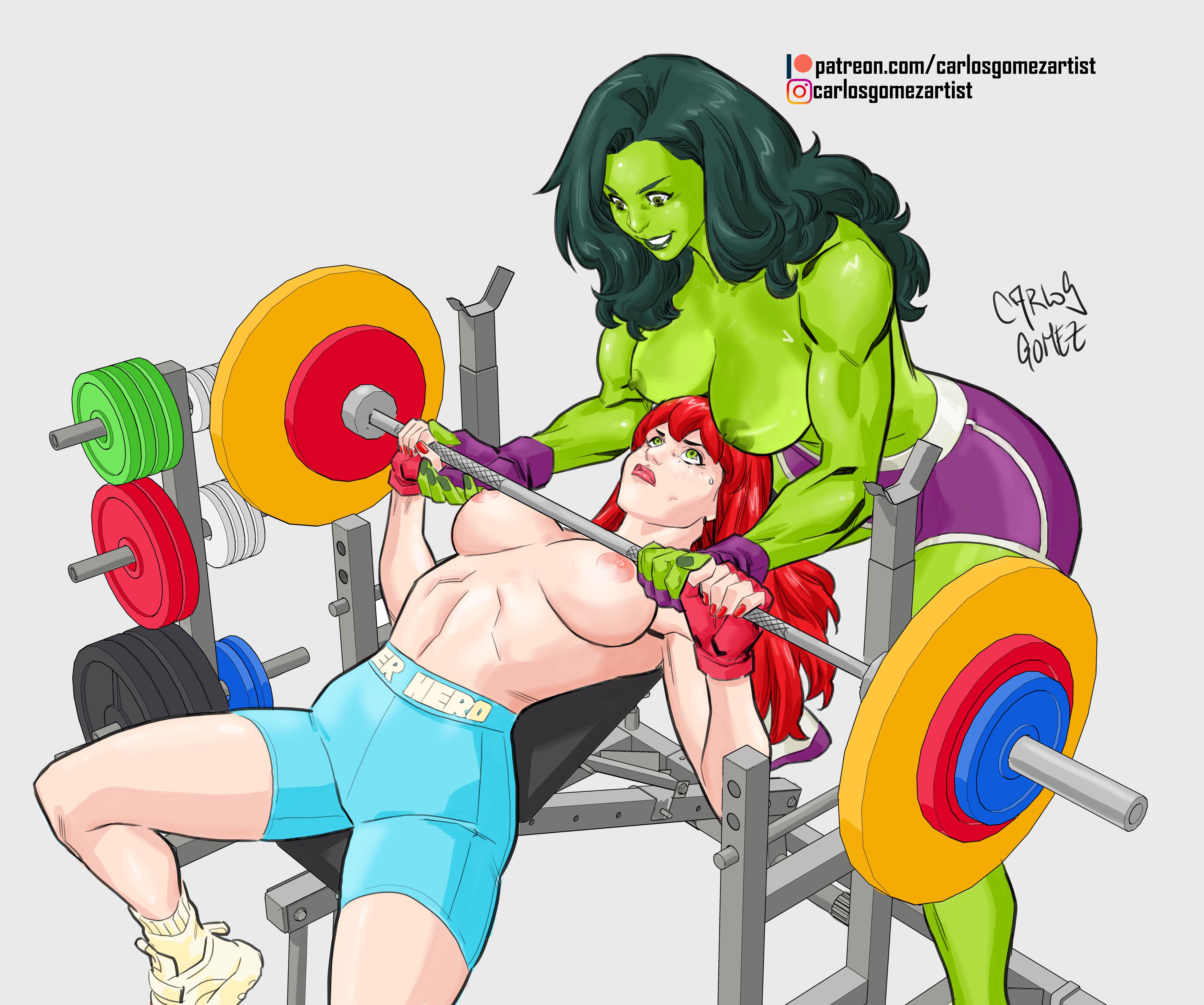 She-Hulk and Mary Jane Workout. [Marvel] (CarlosGomez) | Scrolller