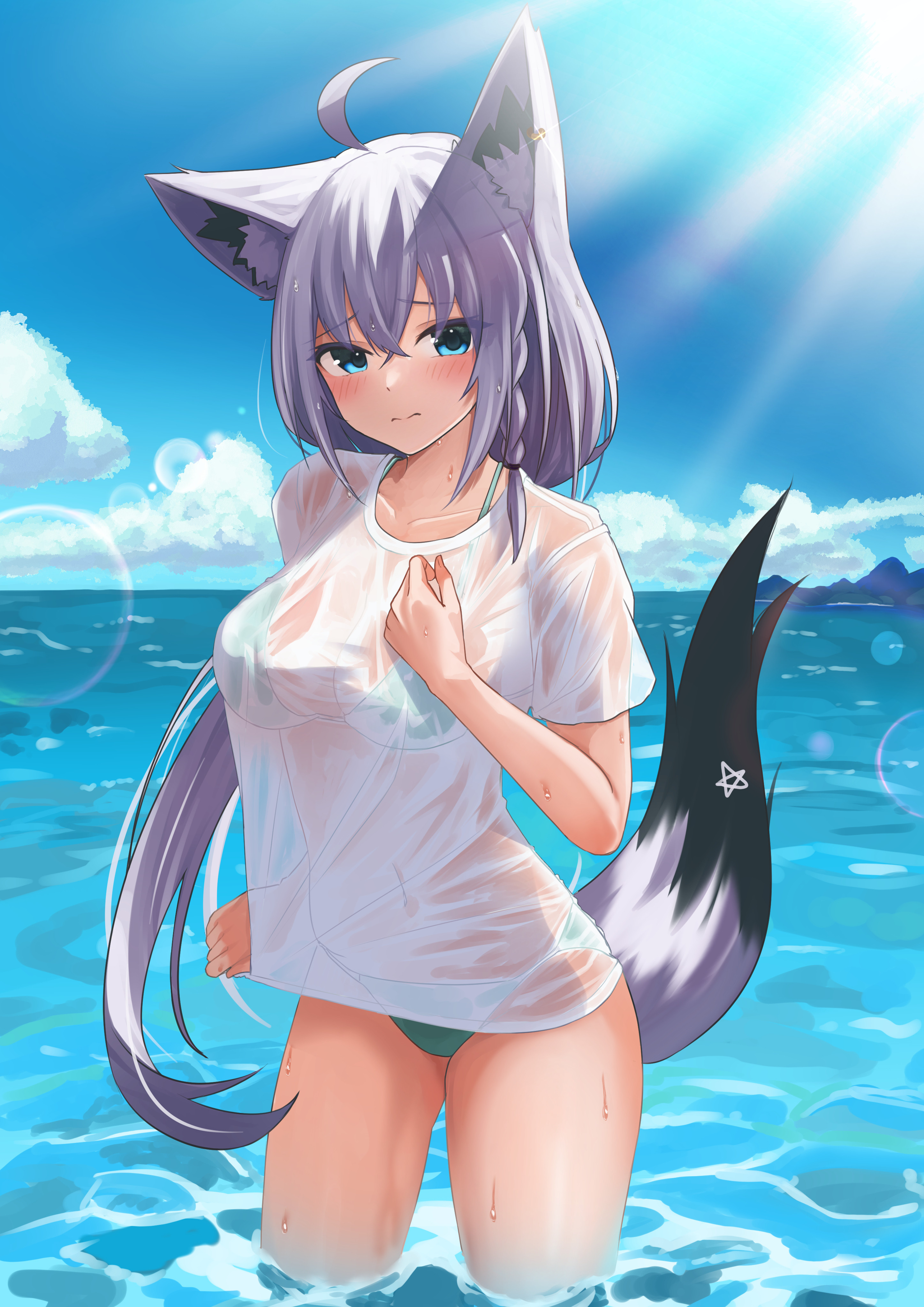 Shirakami Fubuki Wet T-Shirt [Hololive] | Scrolller