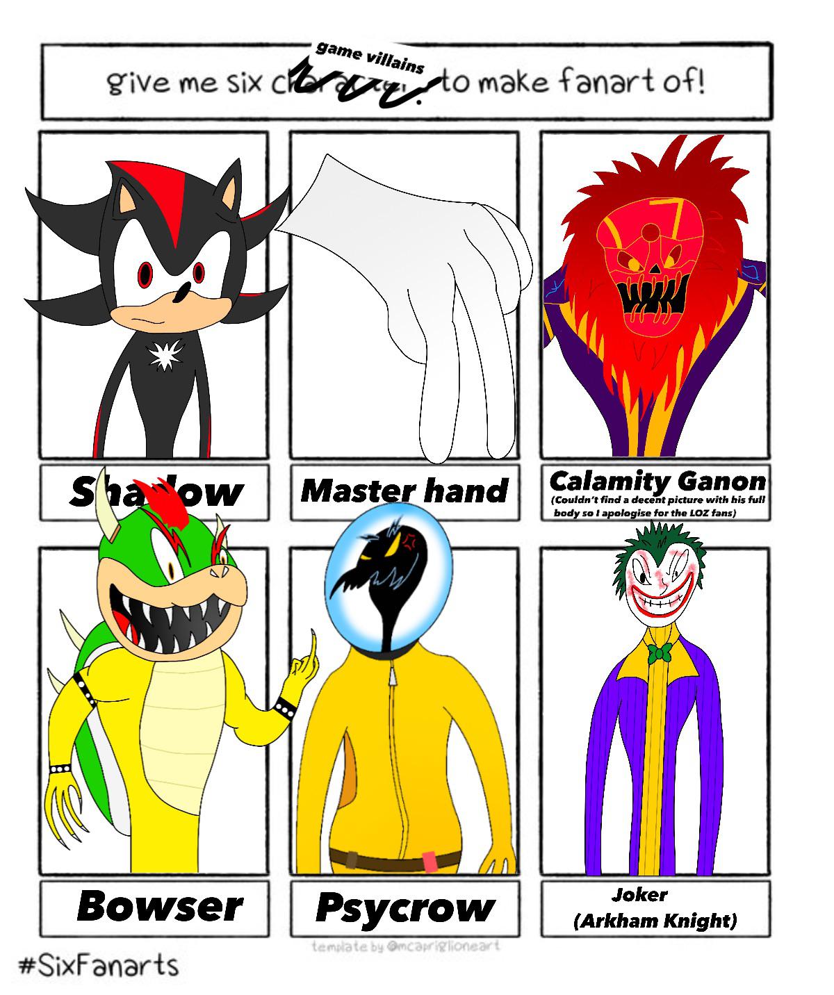 Six Game Villains Scrolller Six Game Villains Scrolller