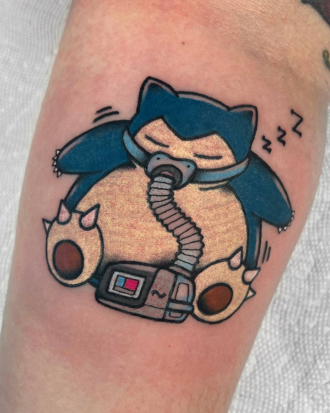Snorlax w/ CPAP Machine by Dylan Oliver (me), earlygravetattoo on ...