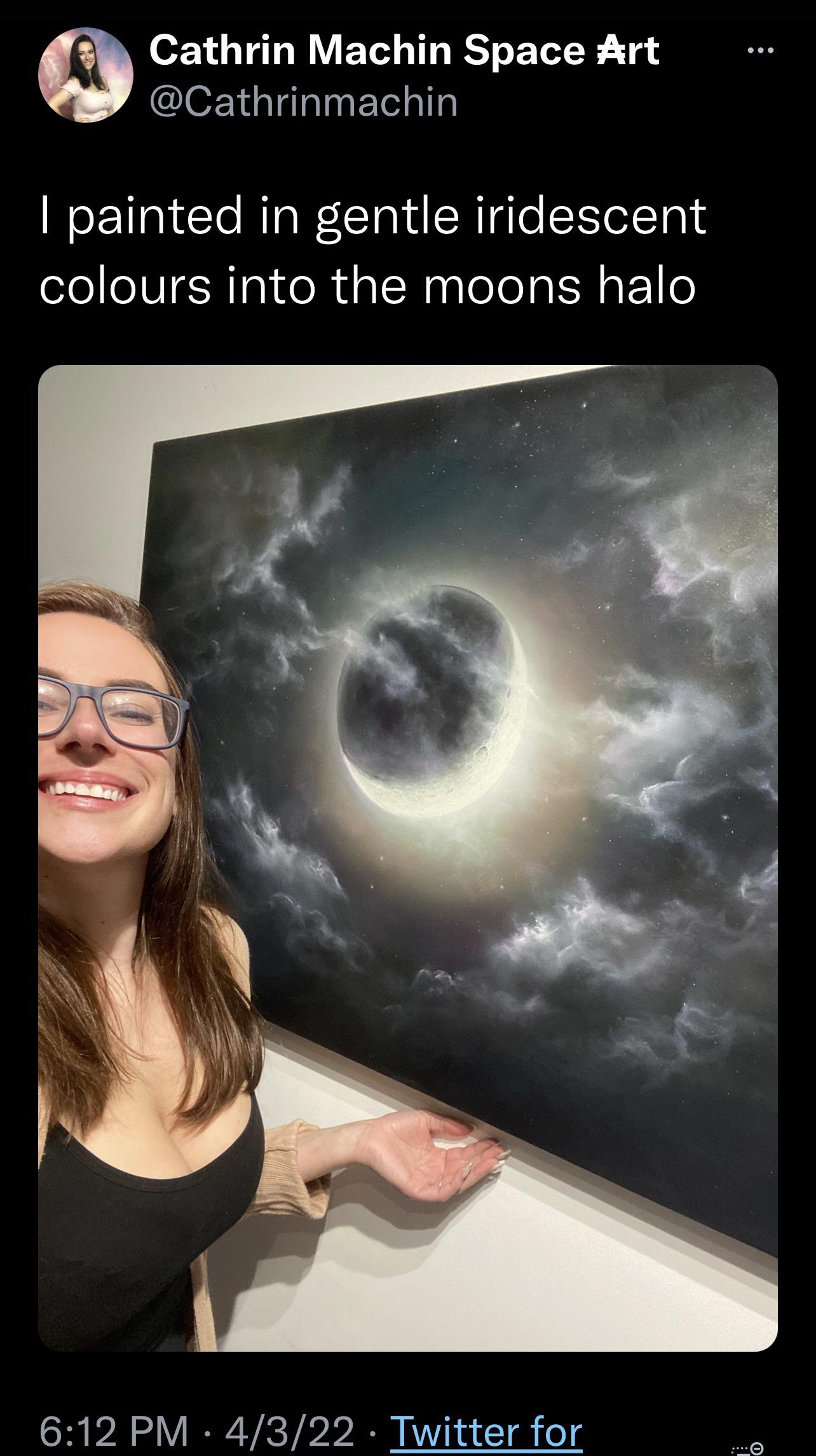 Space art plus boobs. What’s not to love? Scrolller