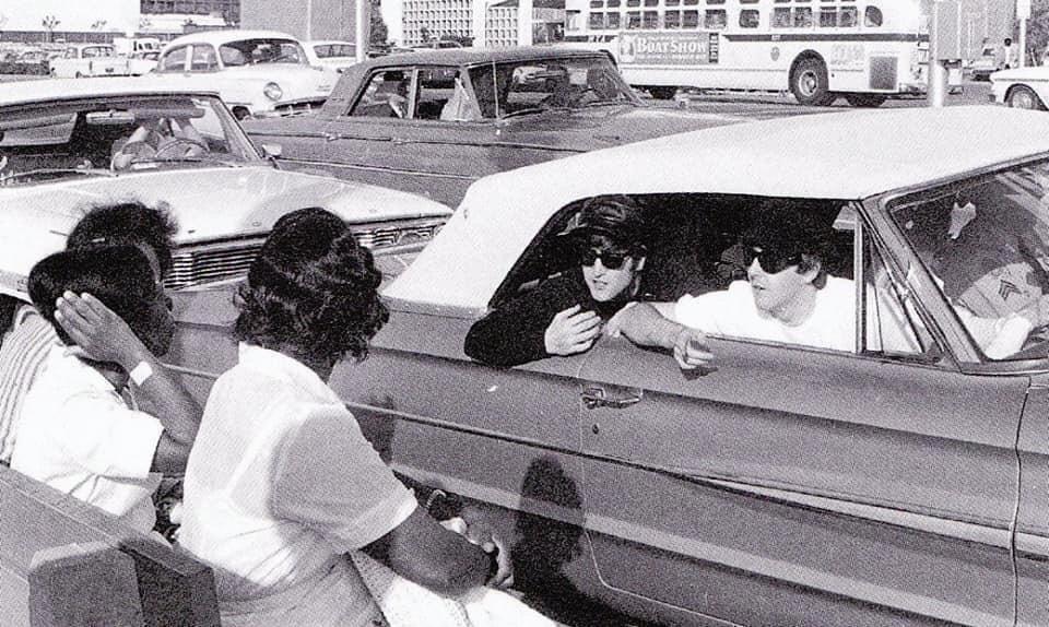 The Beatles cruising Miami in 1964. | Scrolller