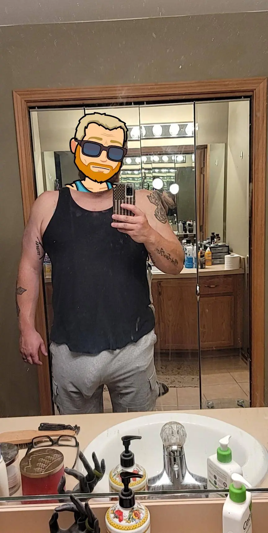 they sweatpants don't leave much to the imagination