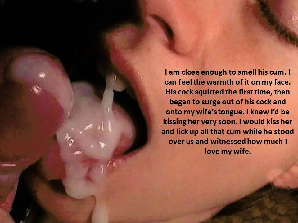 Watch me lick your cum off her lips