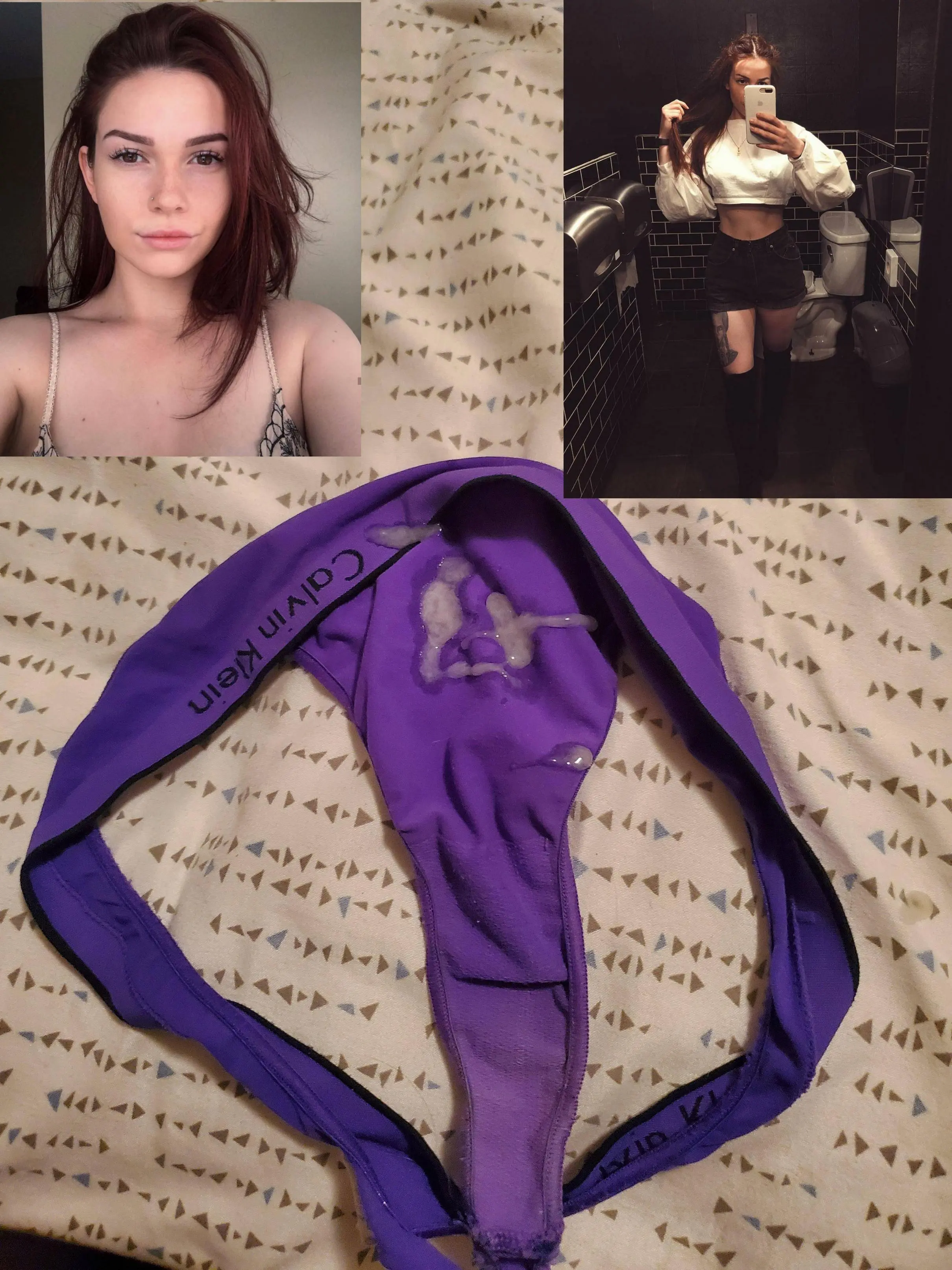 Well spent new years with my exes family cause we are close friends turns out her sister wasnt home so snuck this in my pocket fresh from her hamper AGAIN 😈😍😍😍