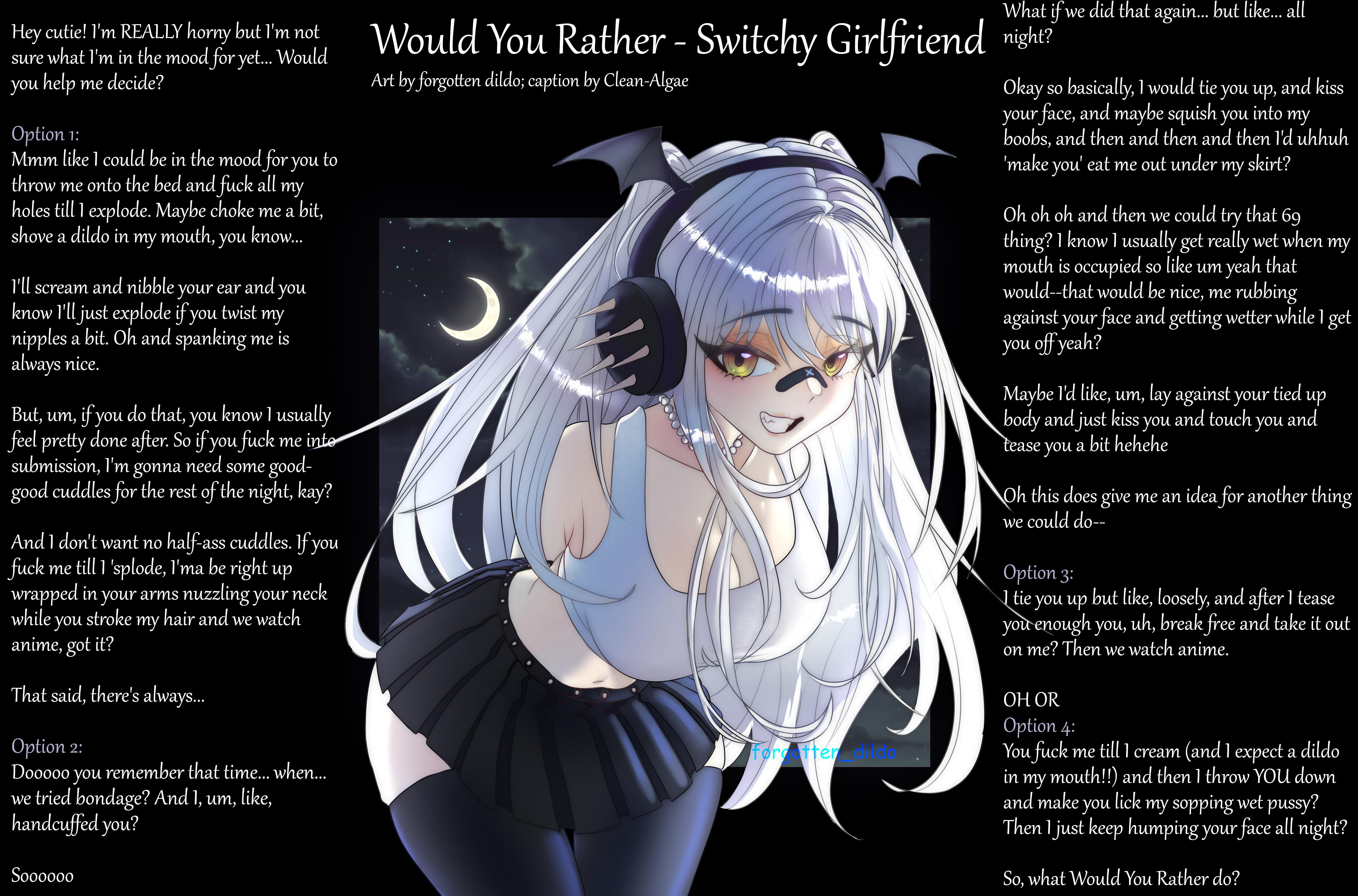 Your Switchy Girlfriend Could Go Either Way Wouldyourather Choice Of Wholesome Femsub 4644