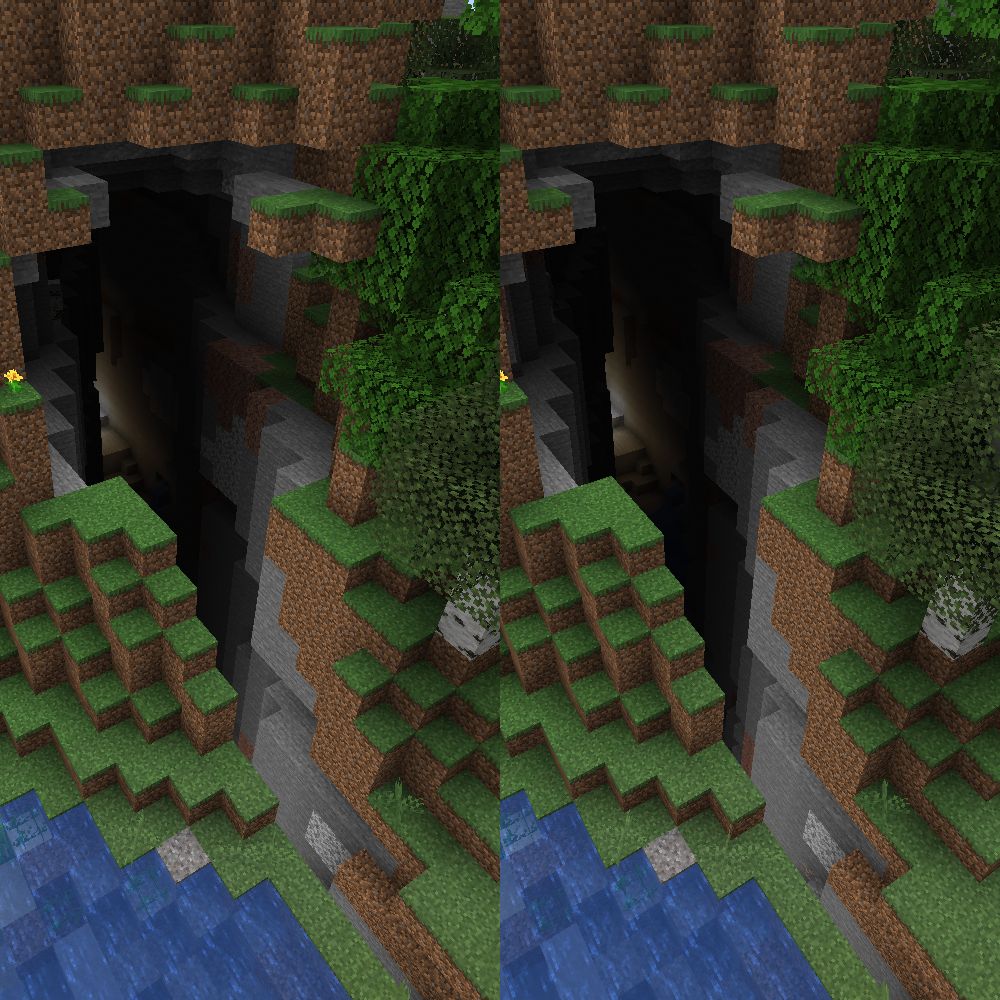 A glimpse into a Minecraft ravine | Scrolller