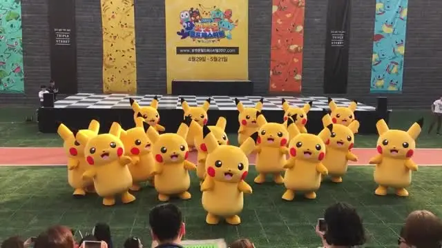 Security Oikachu A Pikachu dancer's costume started to deflate and it looked like ...