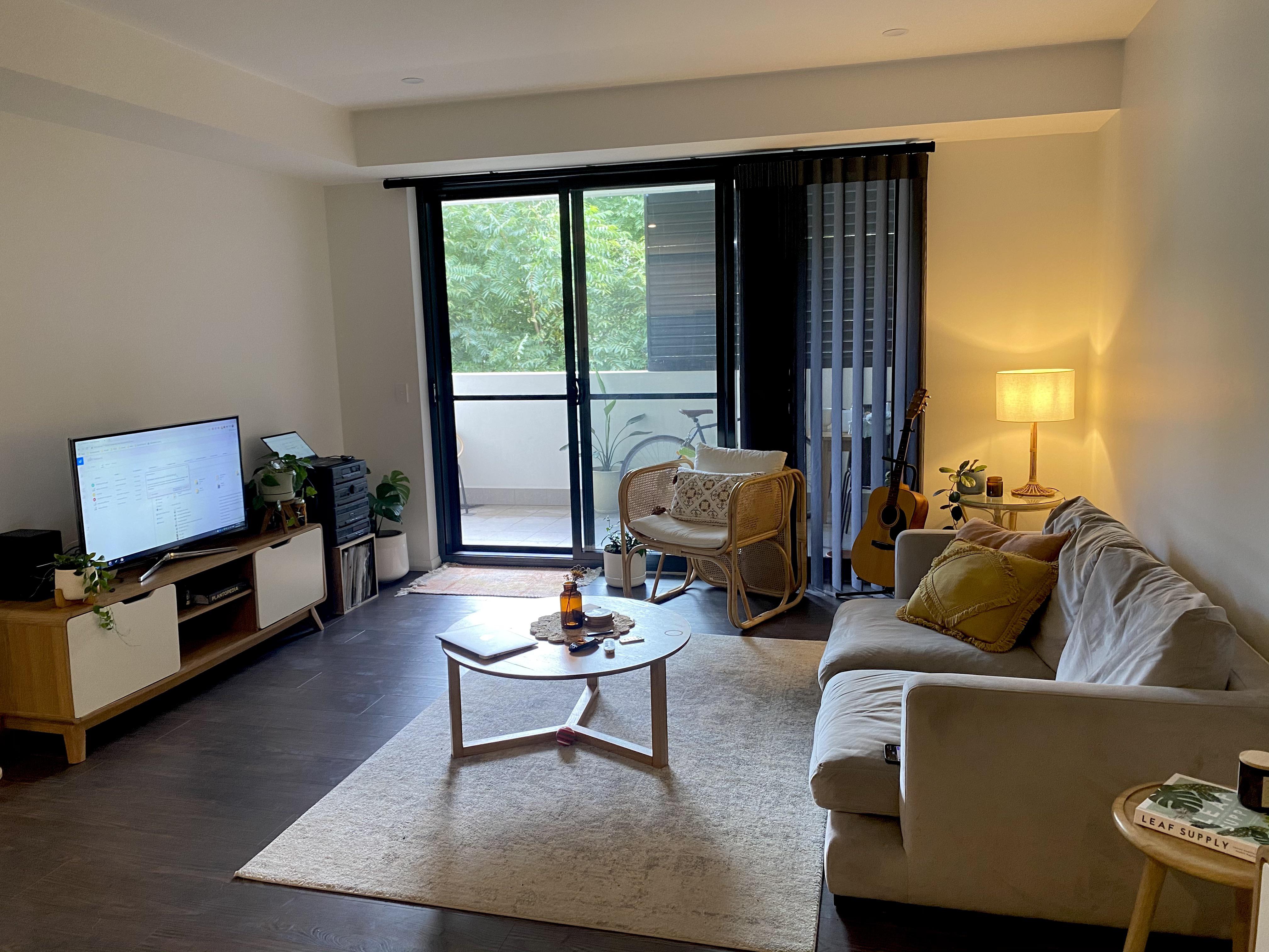 A tall book shelf? Can’t hang art in rental Scrolller