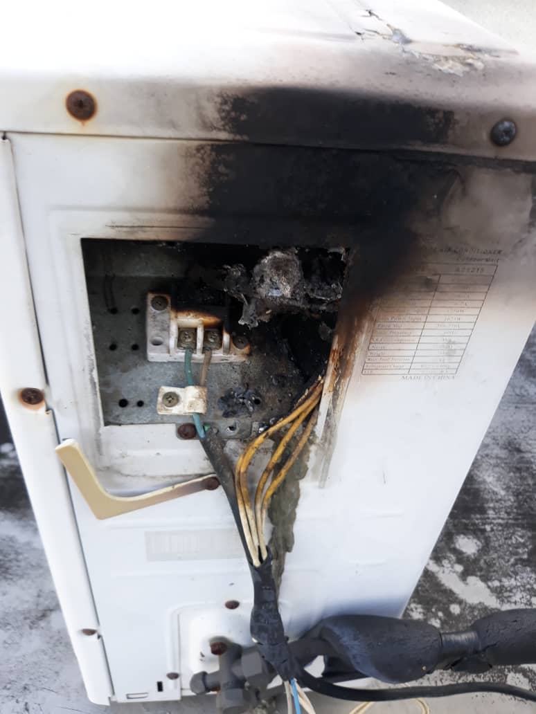 AC Unit of my room exploded at 3 am a couple of days ago | Scrolller