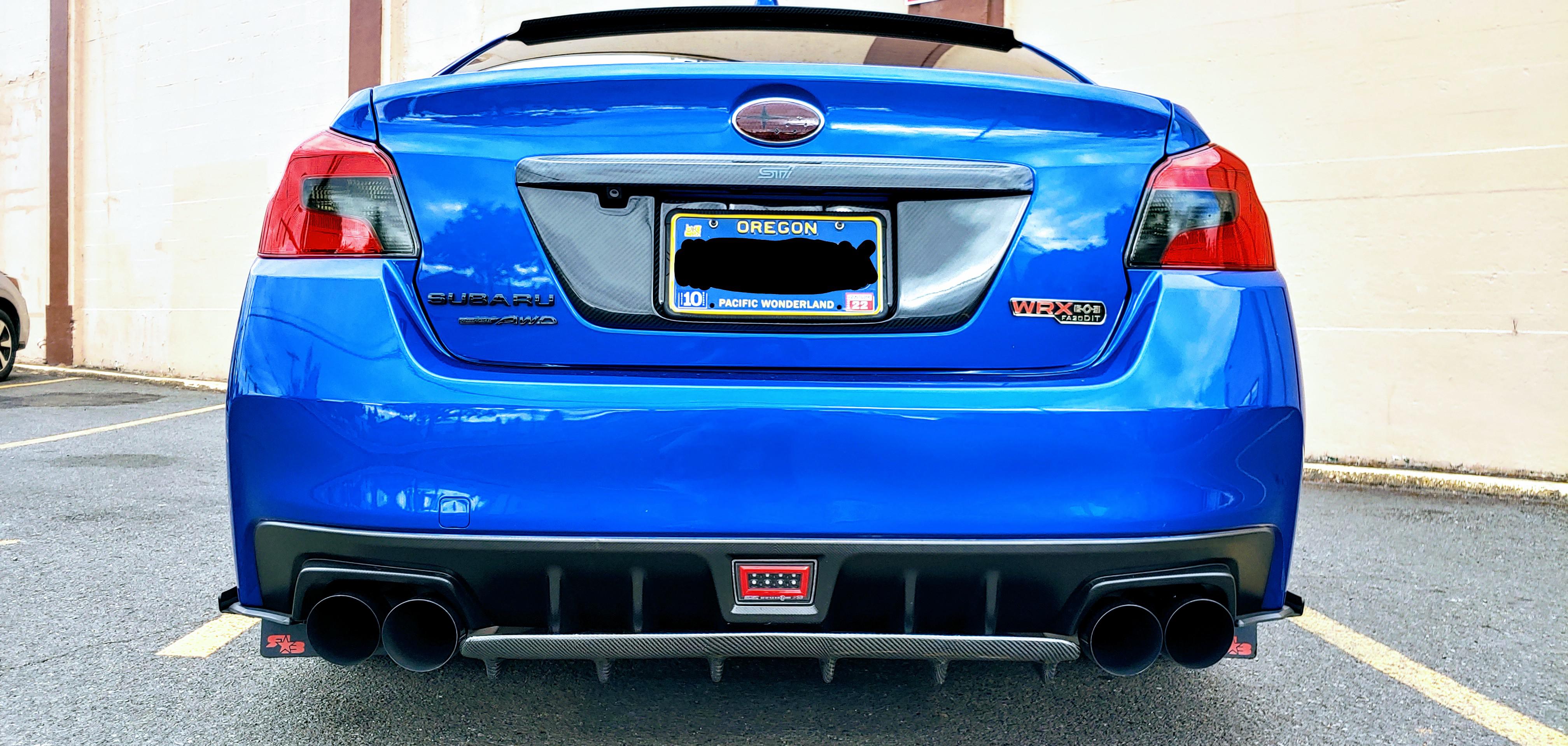 Subtle Rear Diffuser Added a carbon fiber rear diffuser today, nothing crazy, just a subtle ...