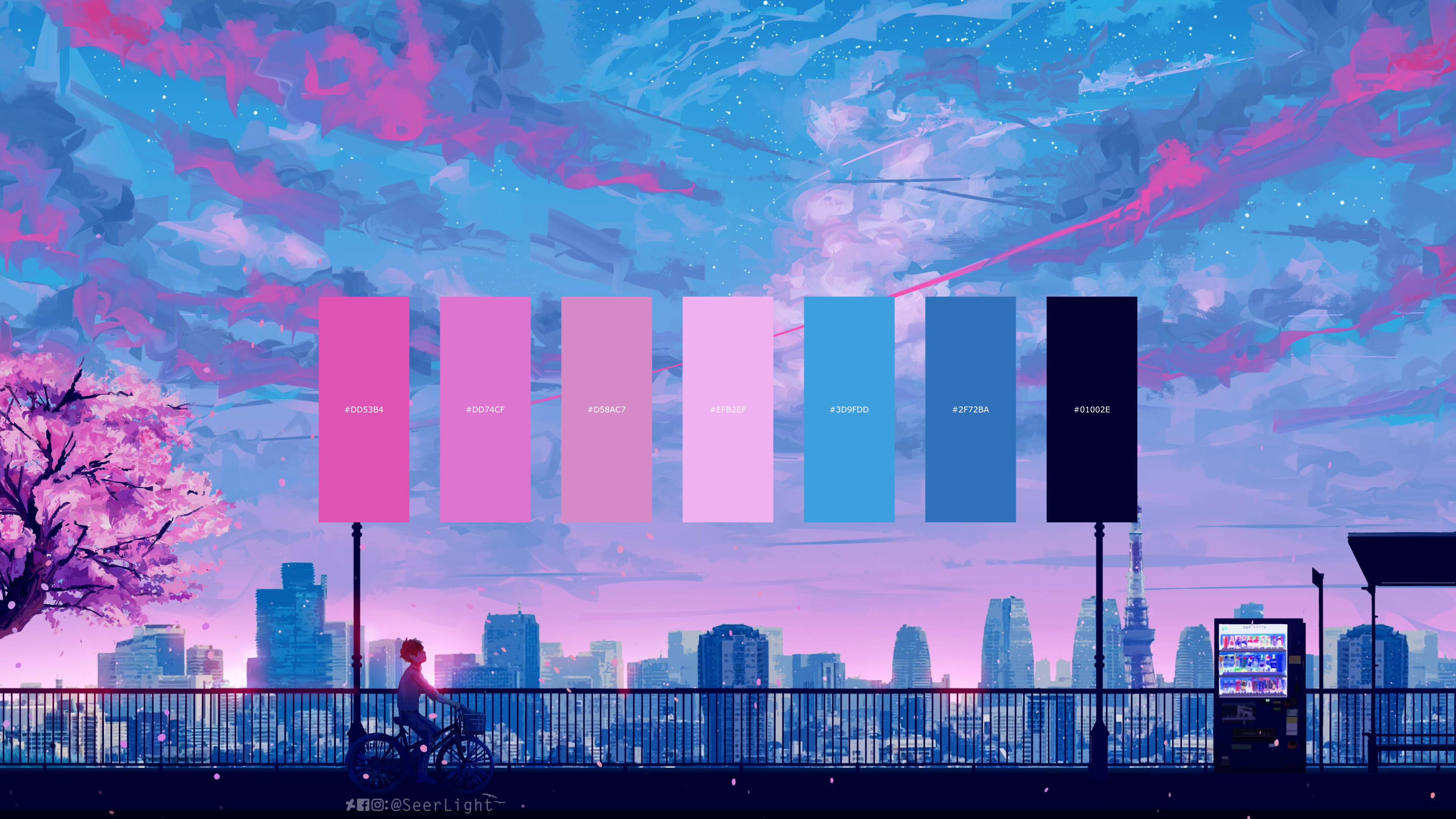 Anime color palette [3840X2160] | Scrolller