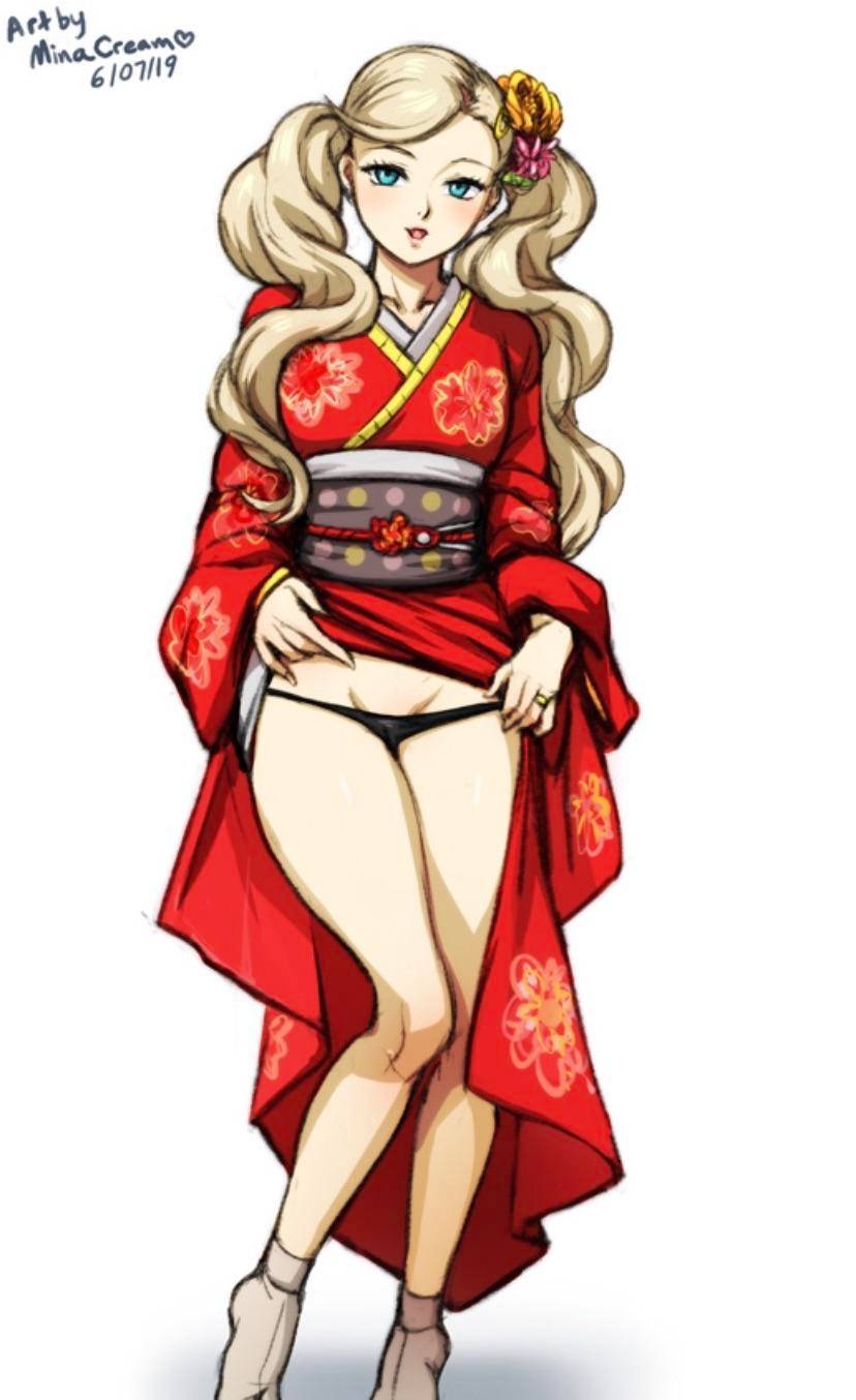 Ann teasing in her kimono | Scrolller