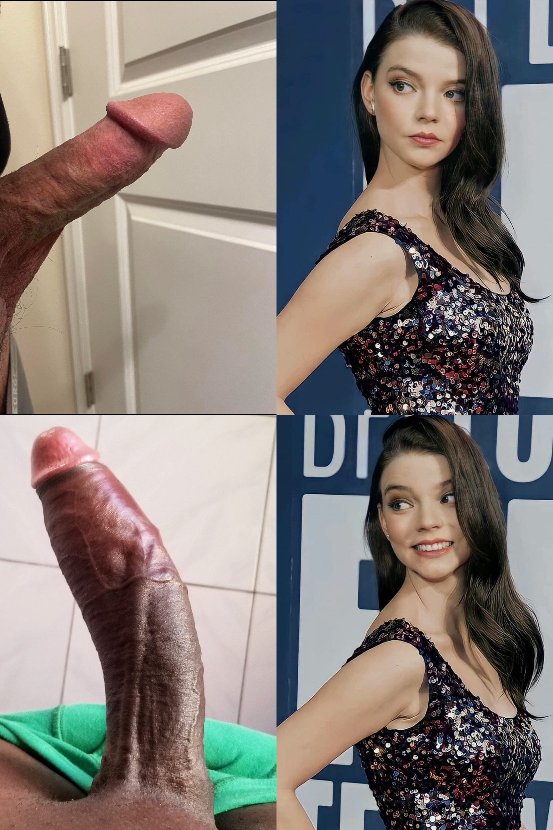 Anya Taylor-Joy  staring lustfully