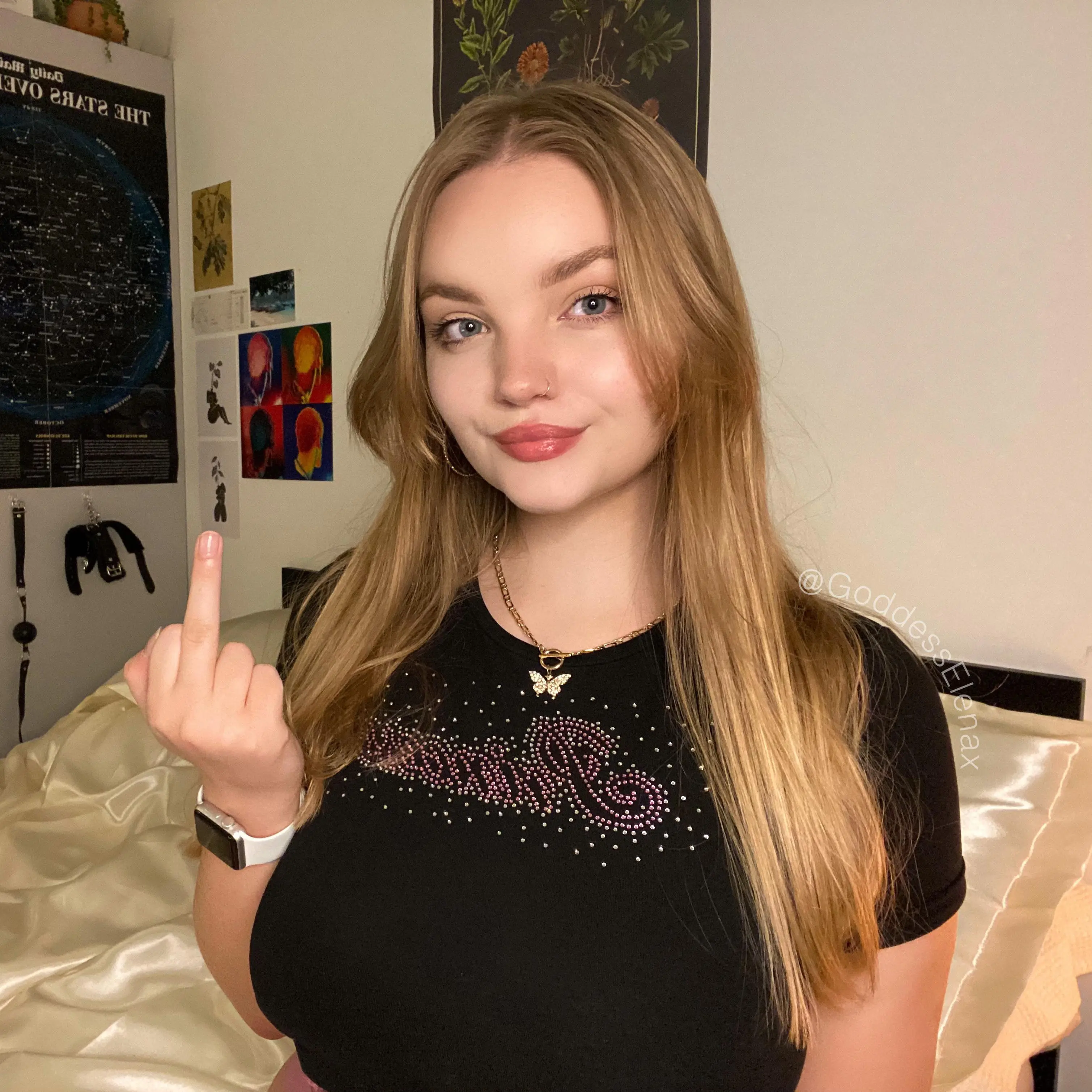 Are you more intimidated by the middle finger longer than your dick or the ball-gag I might use on you?