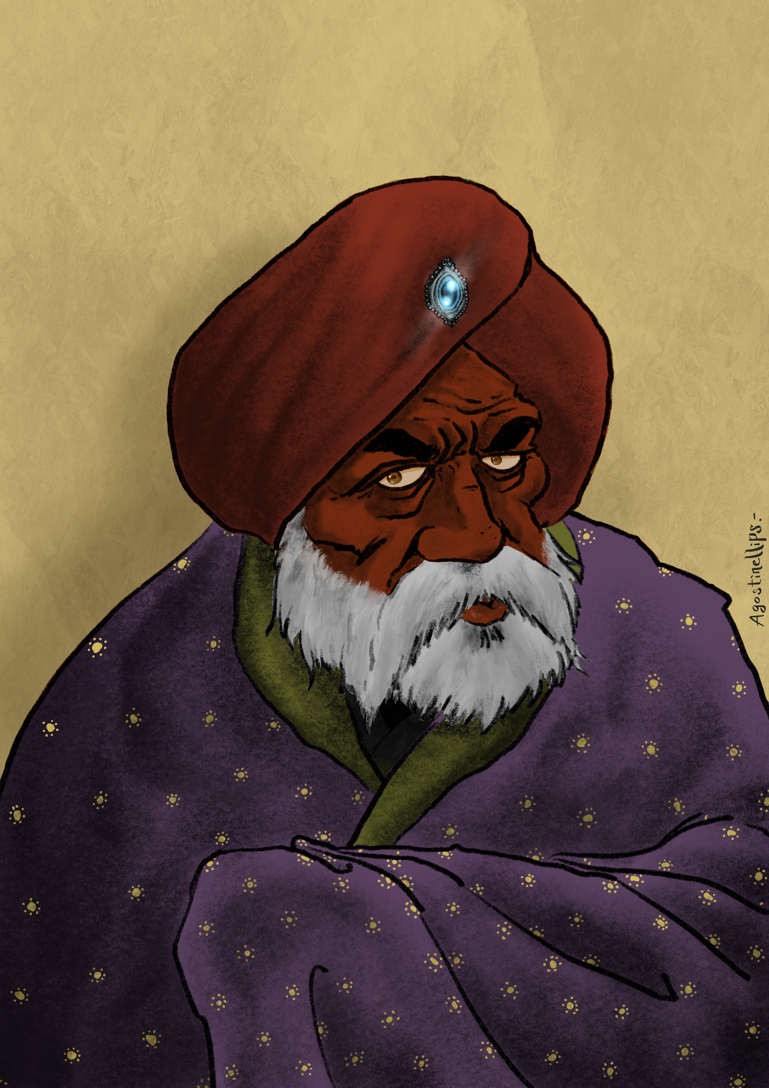[Art] [OC] Baku Al-Aziz, a human wizard. | Scrolller