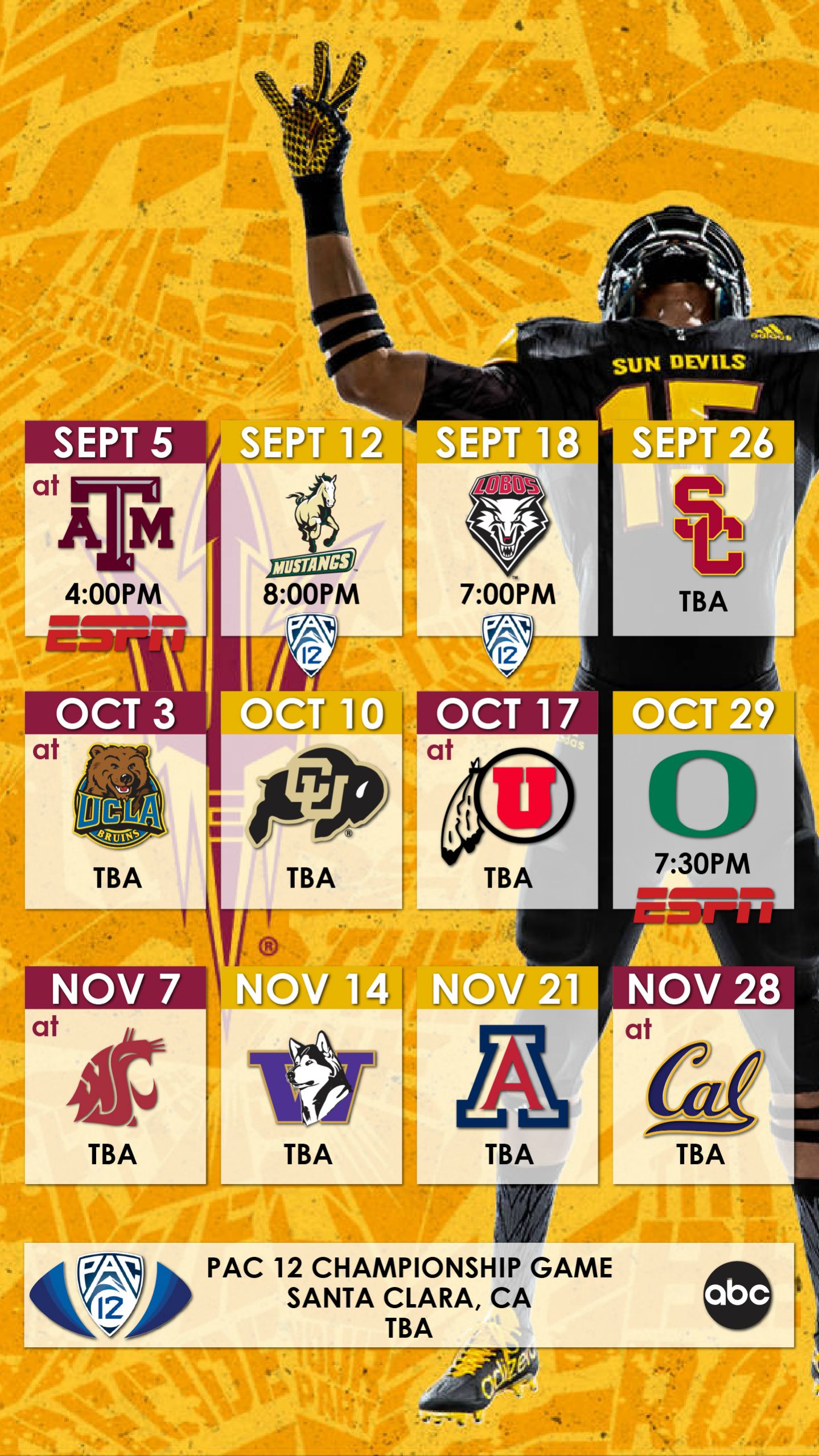 ASU Football Schedule Wallpaper for phone Scrolller