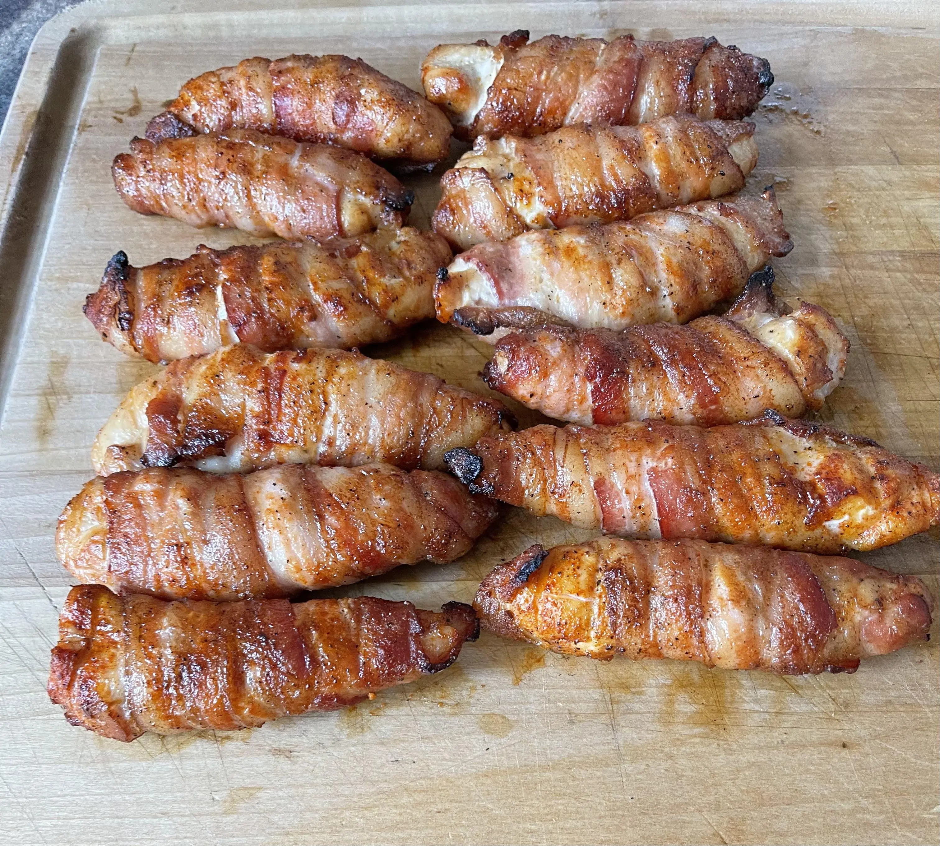 Bacon wrapped chicken tenderloins