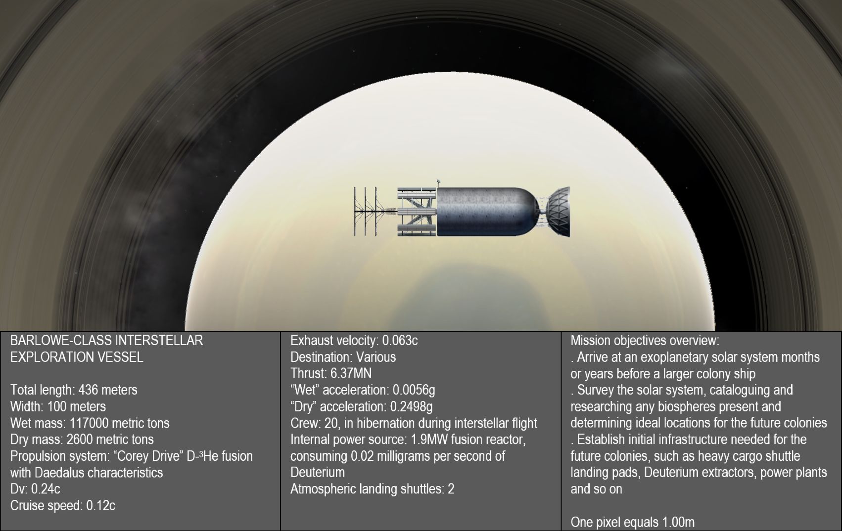 Barlowe Class Interstellar Exploration Vessel Scrolller