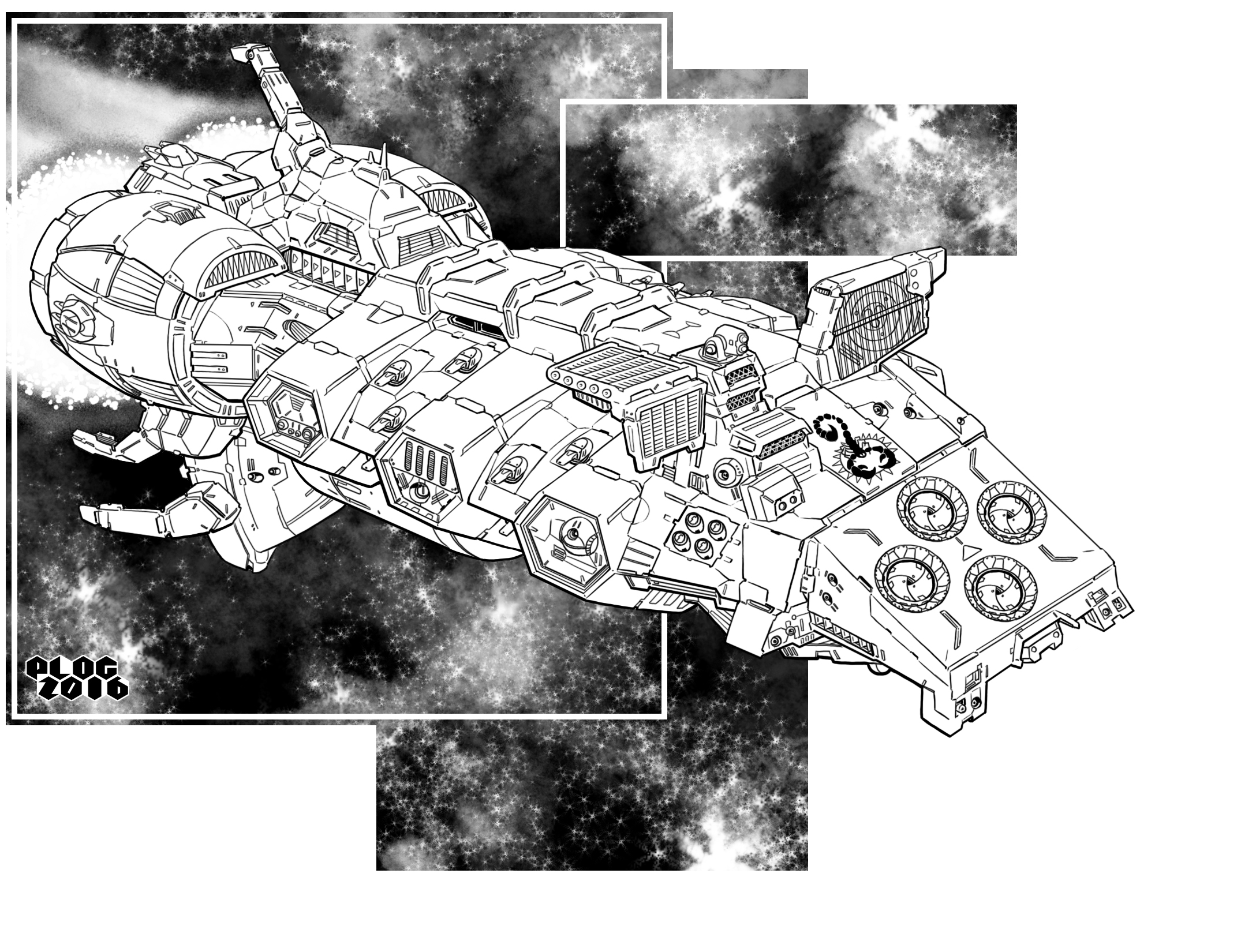 Battletech - Aegis Class heavy cruiser by Matt Plog. | Scrolller