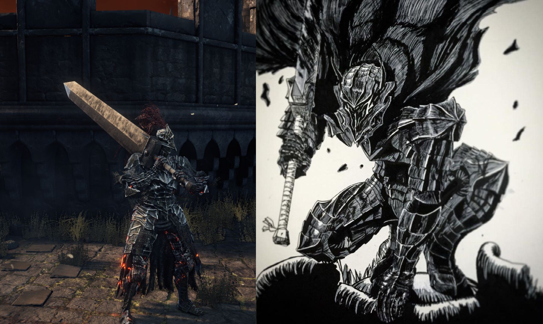 Berserker Armor Guts tribute in DS3. Rest in peace, Kentaro Miura ...