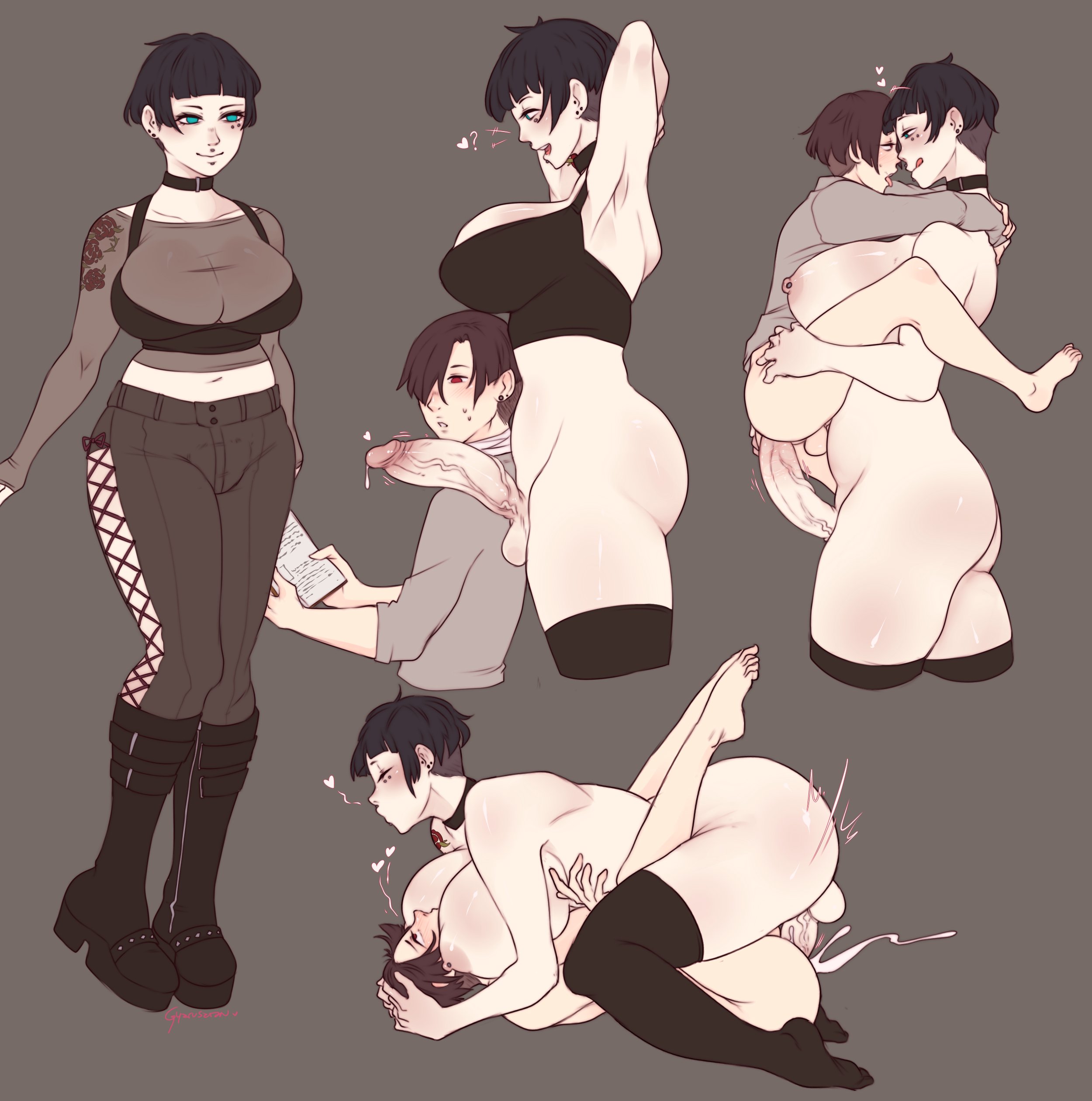 Big tiddy goth gf (with bonus assets) 
