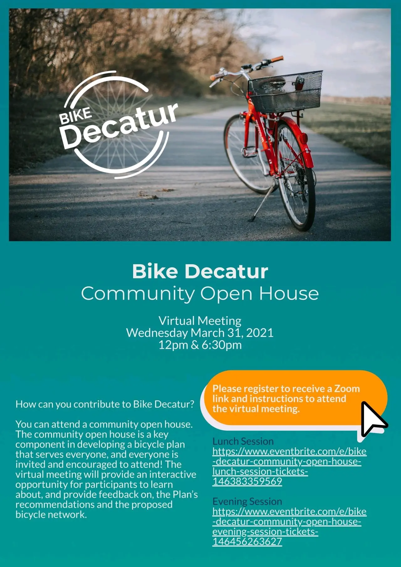 Bike Decatur Community Open House on Mar. 31, come check out the ...