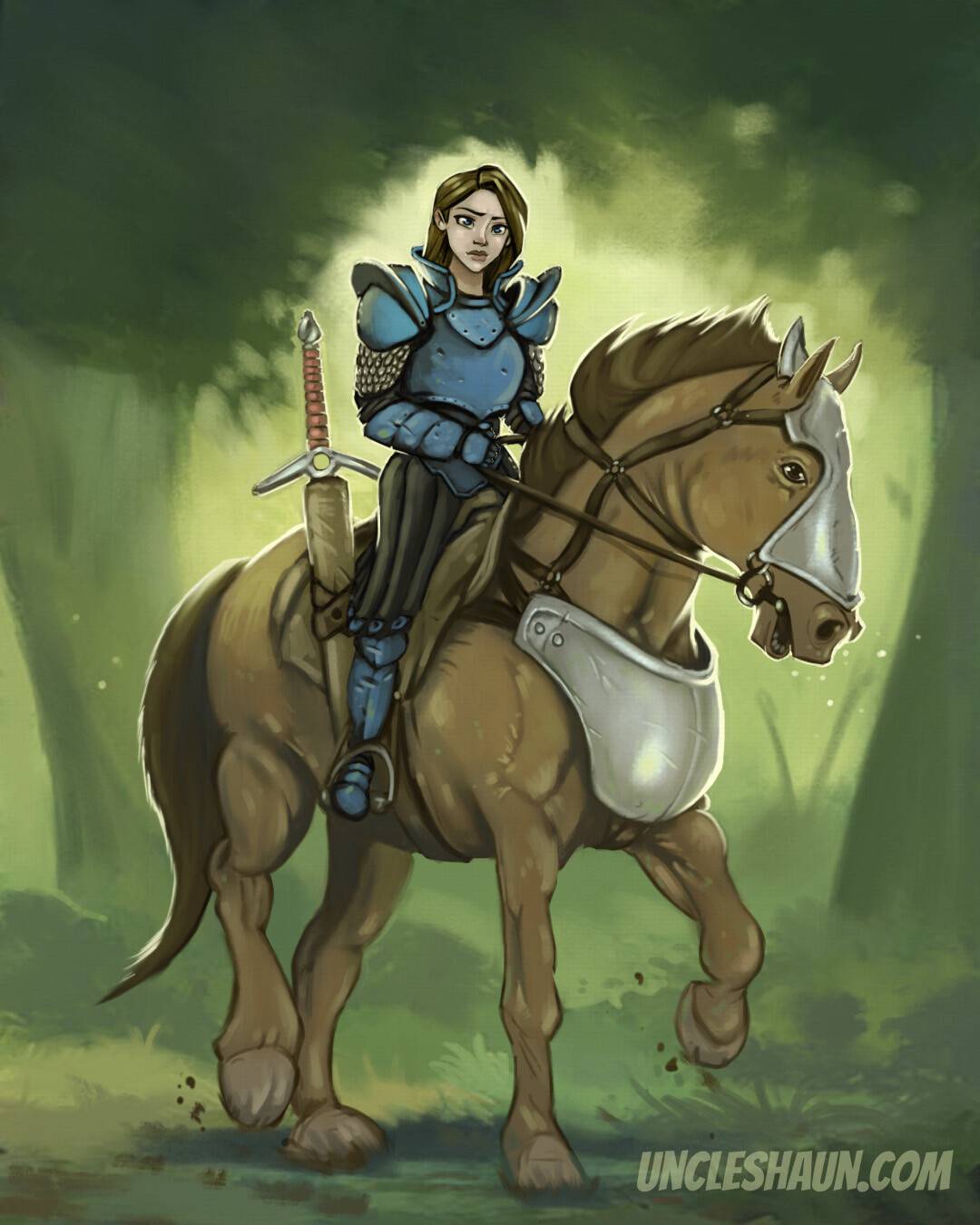 Blue Knight by Shaun Lindow Scrolller