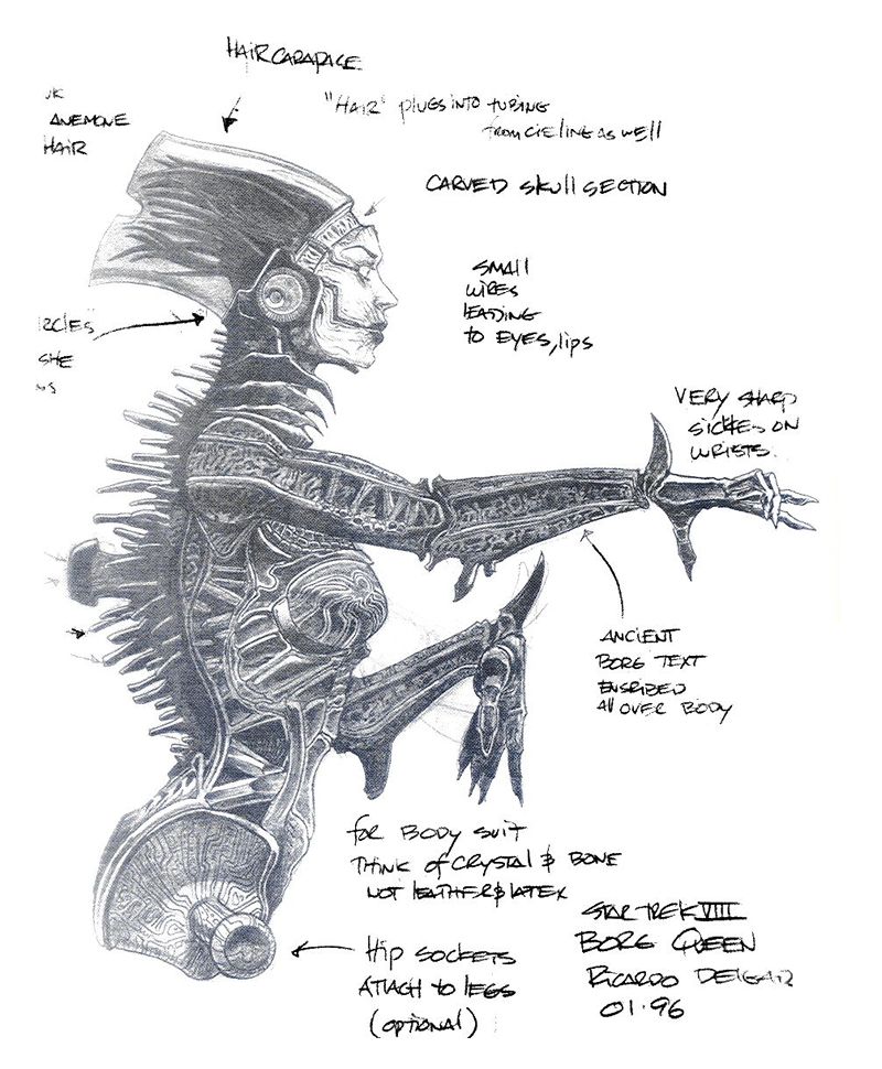 Borg Queen Concept art by Ricardo Delgado | Scrolller