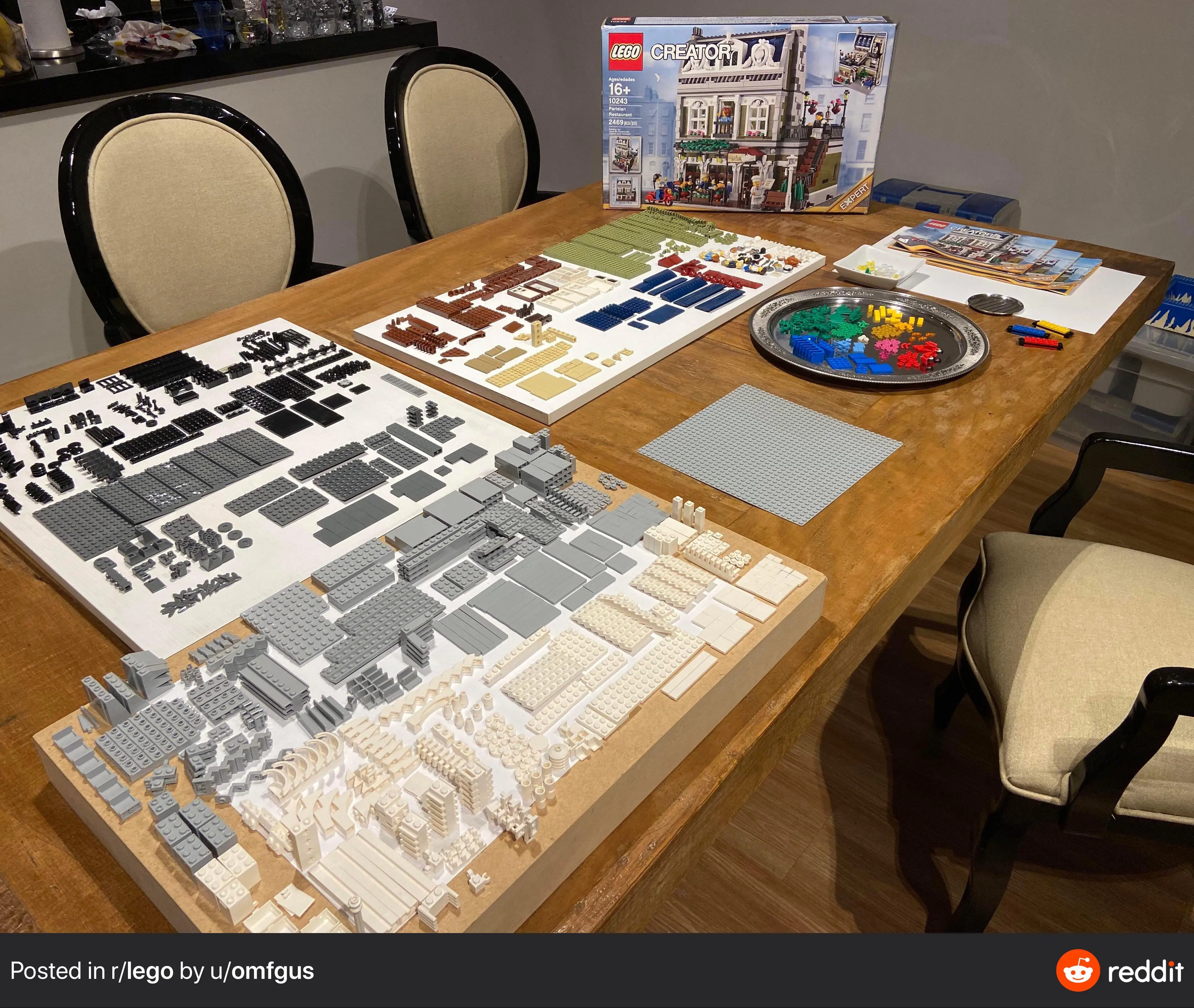 Bought this lego set assembled from a collector. Disassembled it to ...