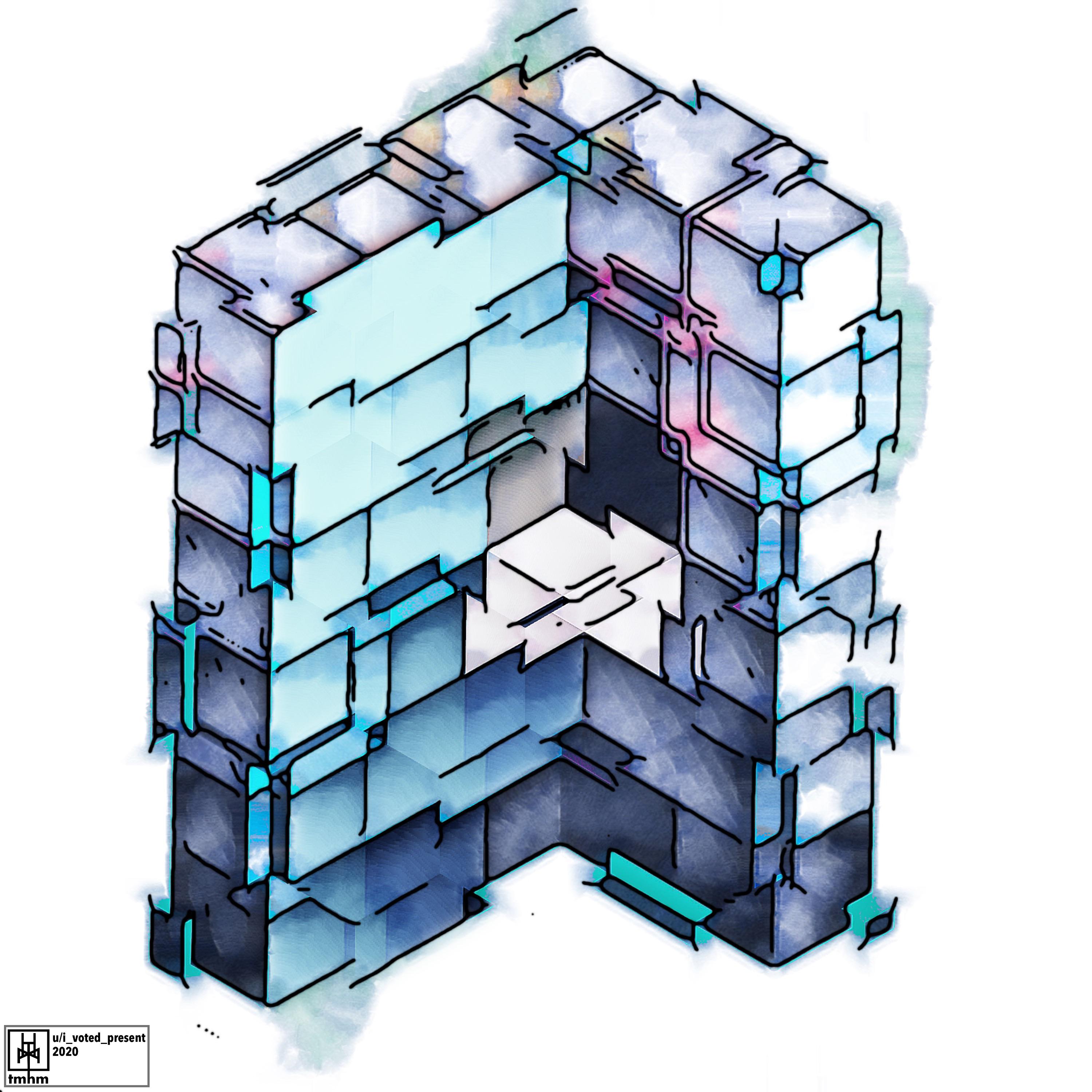 building walls around myself, me, digital, 2020 Scrolller