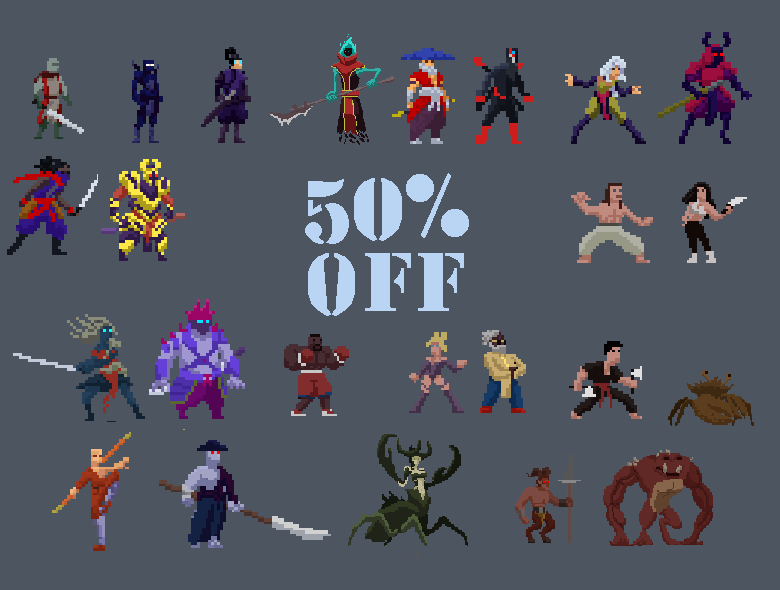 Bundle pixel art sprites packs 50% OFF (link in comments) | Scrolller
