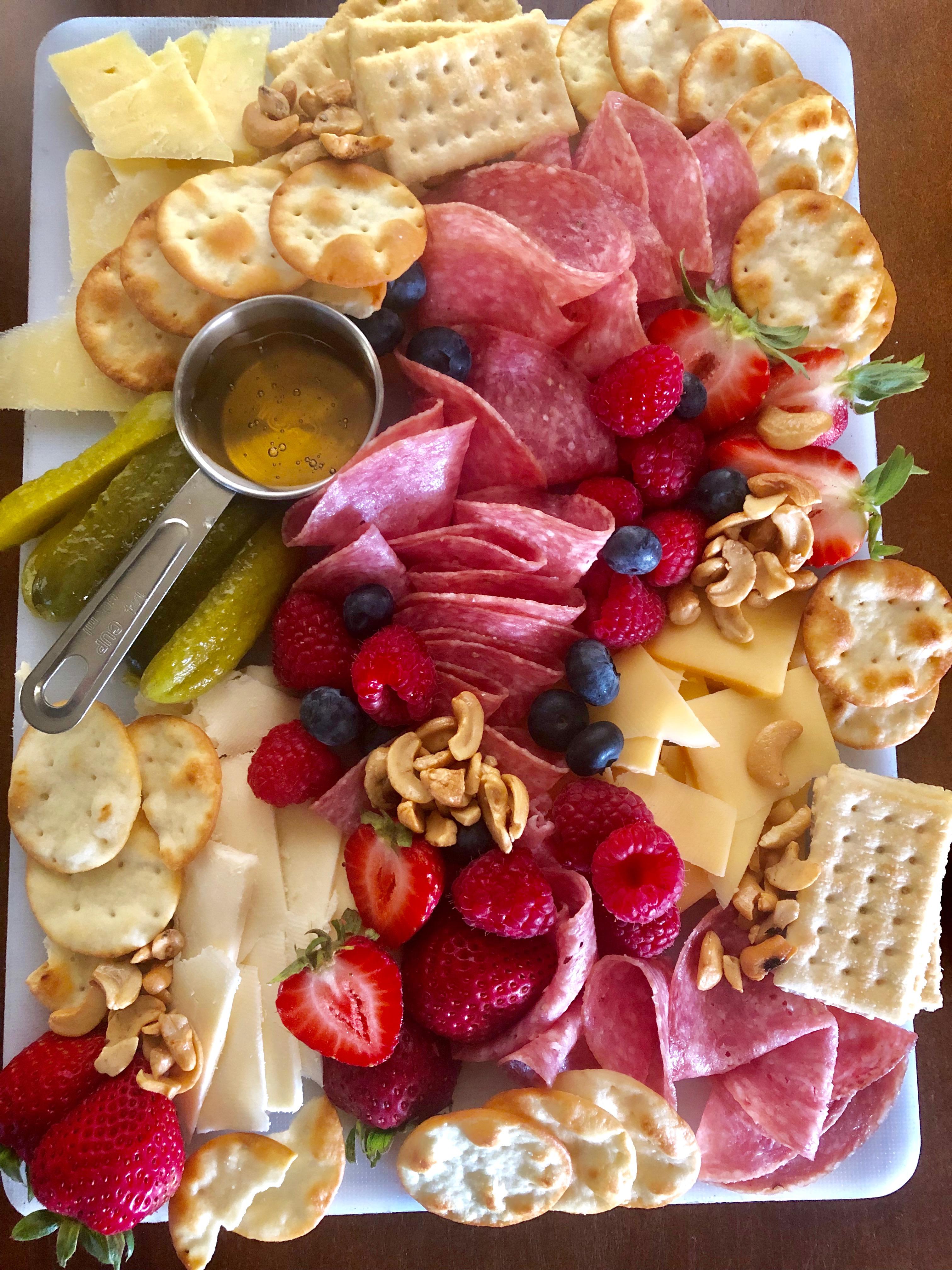 Camping Charcuterie with a "salami river" Scrolller