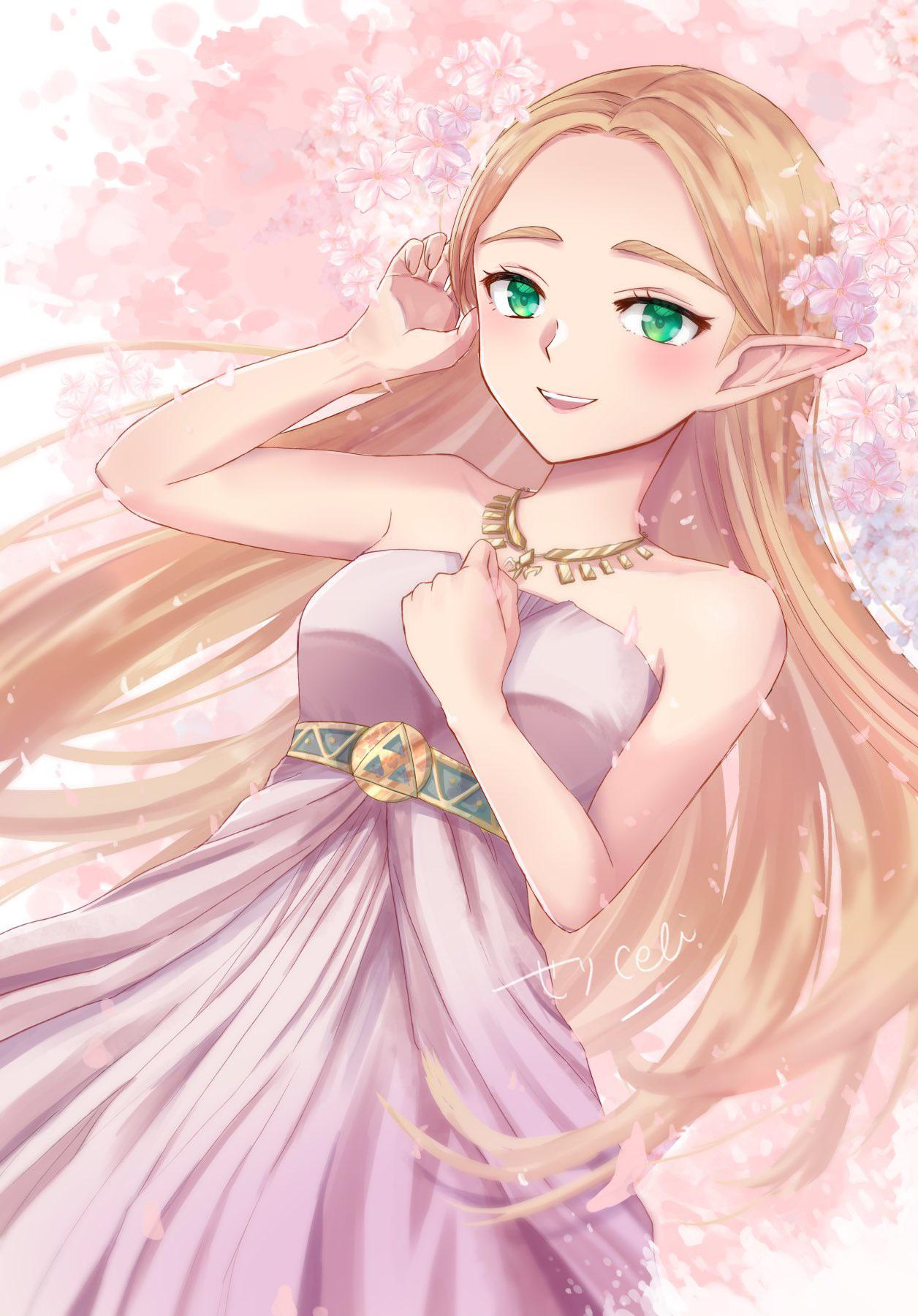 Cherry blossom Zelda by celililin Scrolller