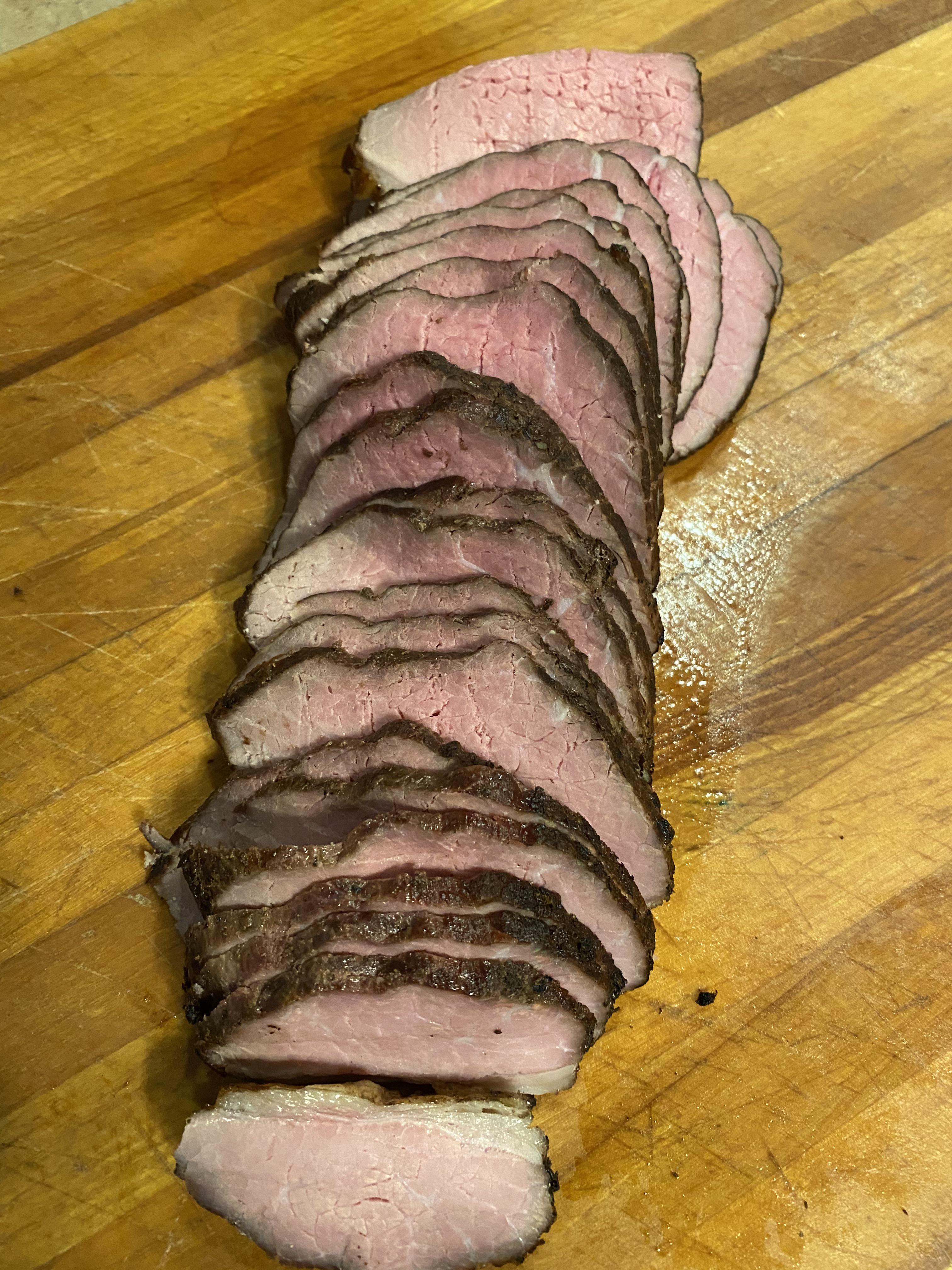 Costco eye round. 131F for 24 hours. Perfect for sandwiches and much