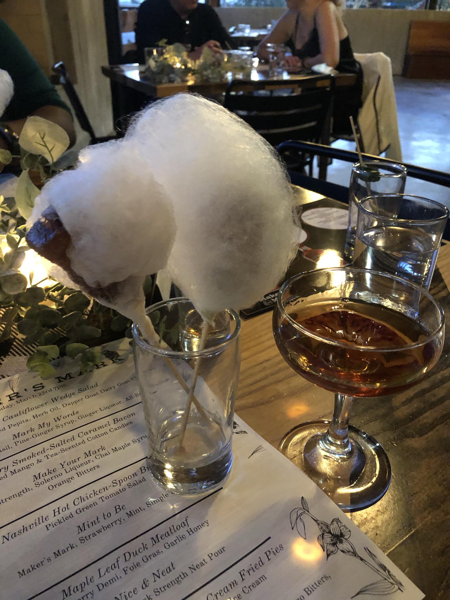 Cotton Candy Wrapped Caramel Bacon Whiskey Cake Houston Scrolller