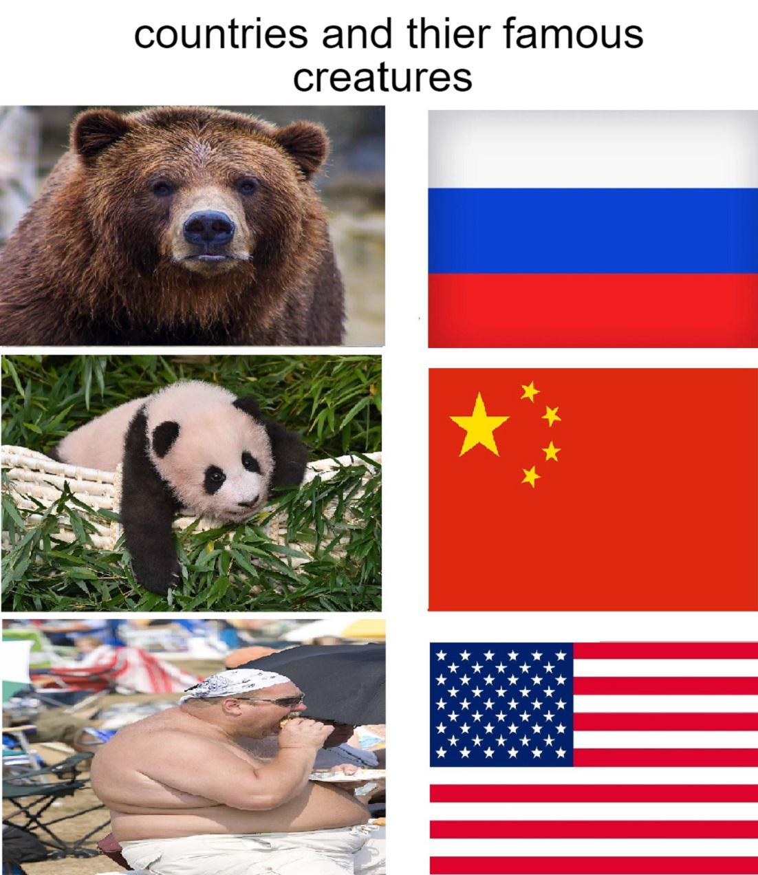 countries and their famous creatures Scrolller