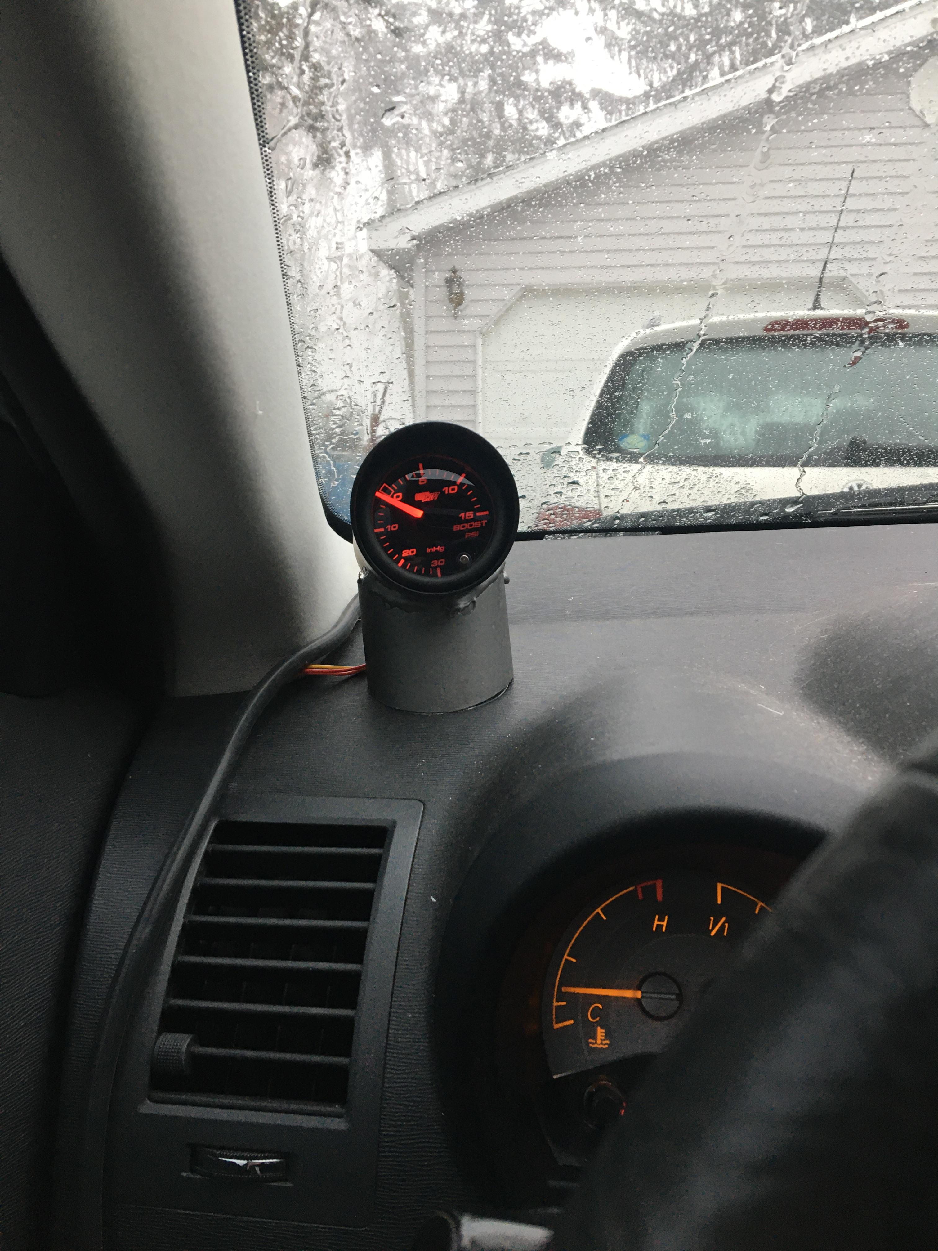 Custom boost gauge mount for my supercharged tC1 Scrolller