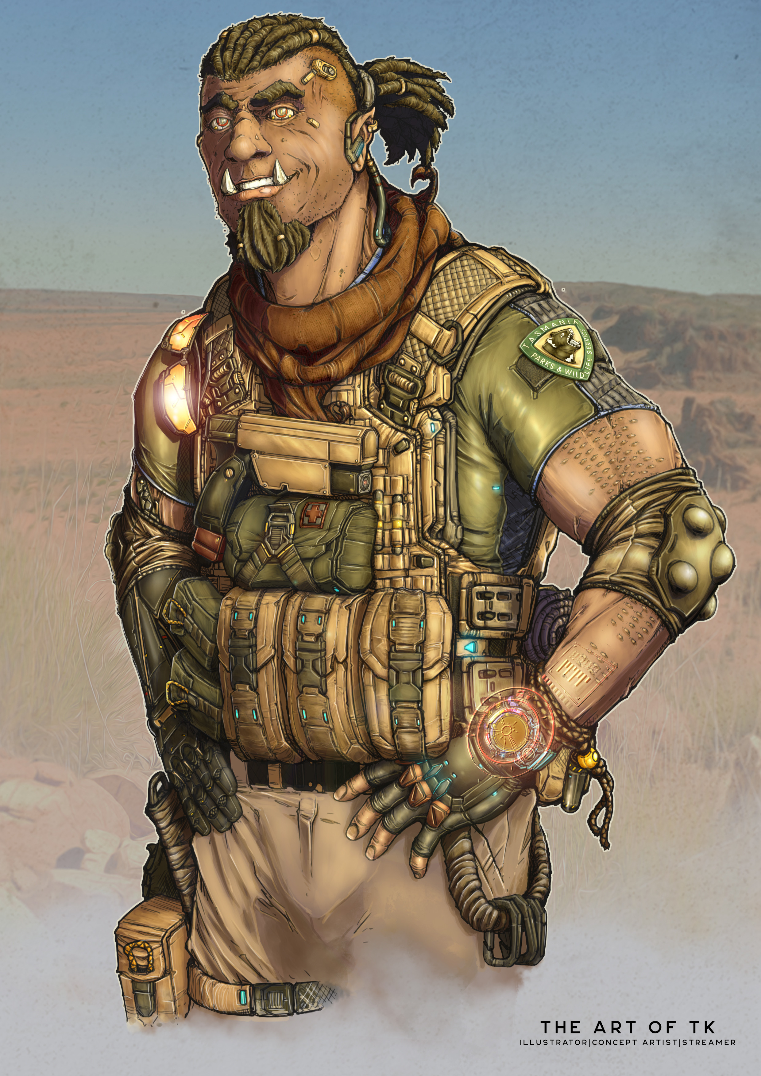 Ork Ranger Cyberpunk Wildlife-Ranger Ork by Thomas
