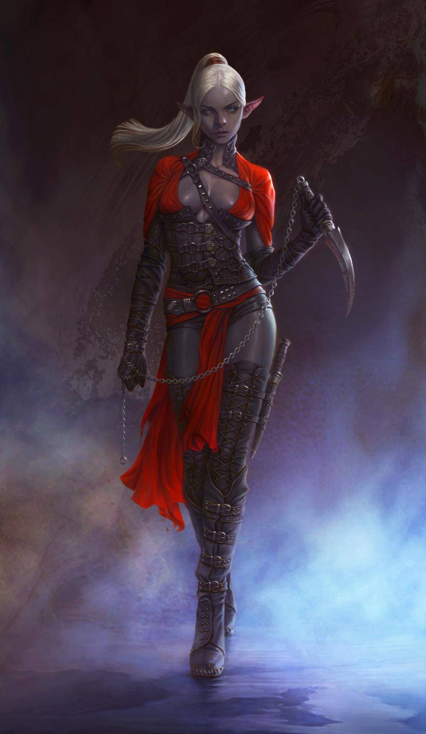 Dark Elf Assassin By Young June Choi Aka Gpzang Scrolller