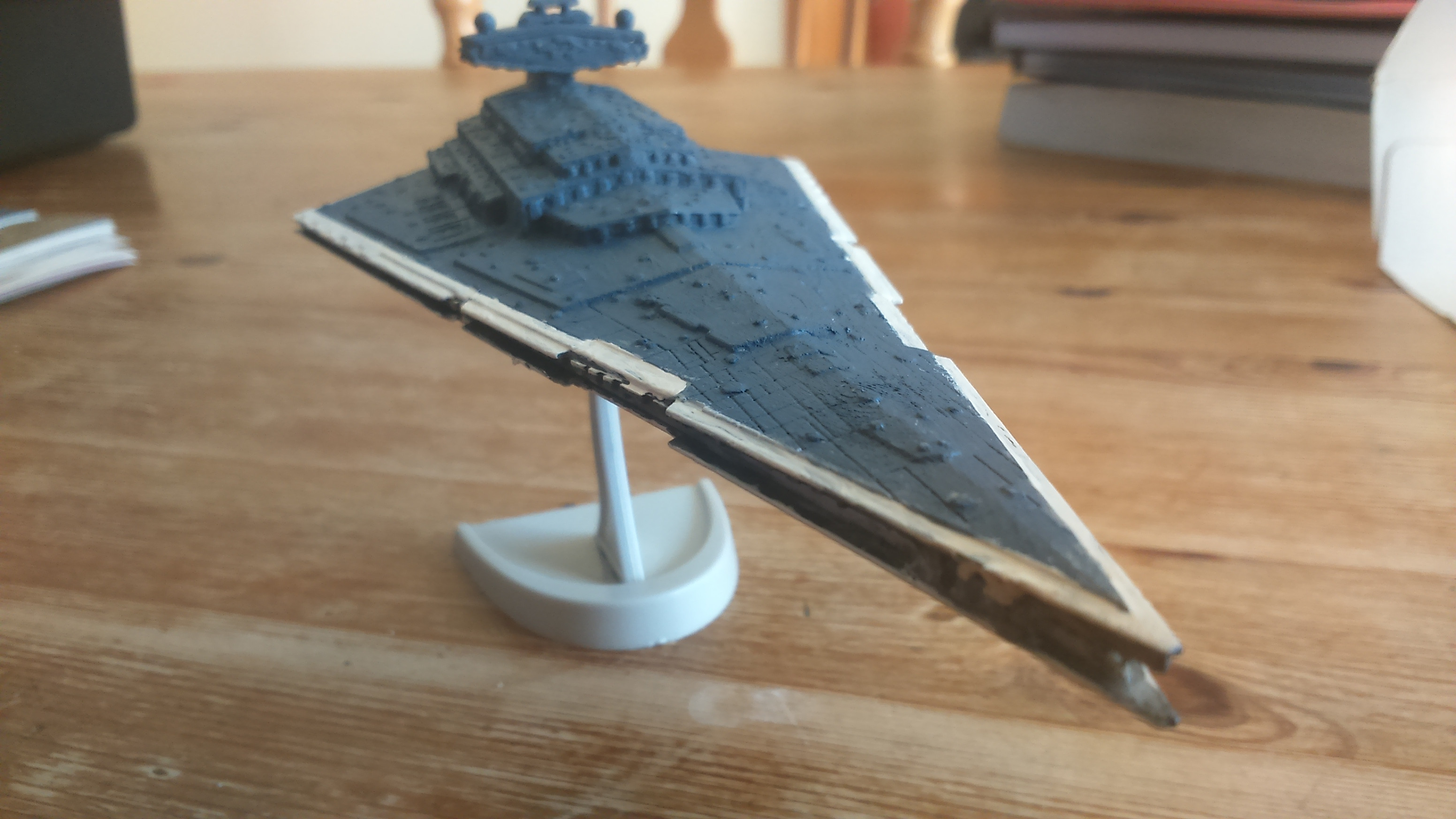 Decided to paint up a revell star destroyer as Thrawns Flagship, The